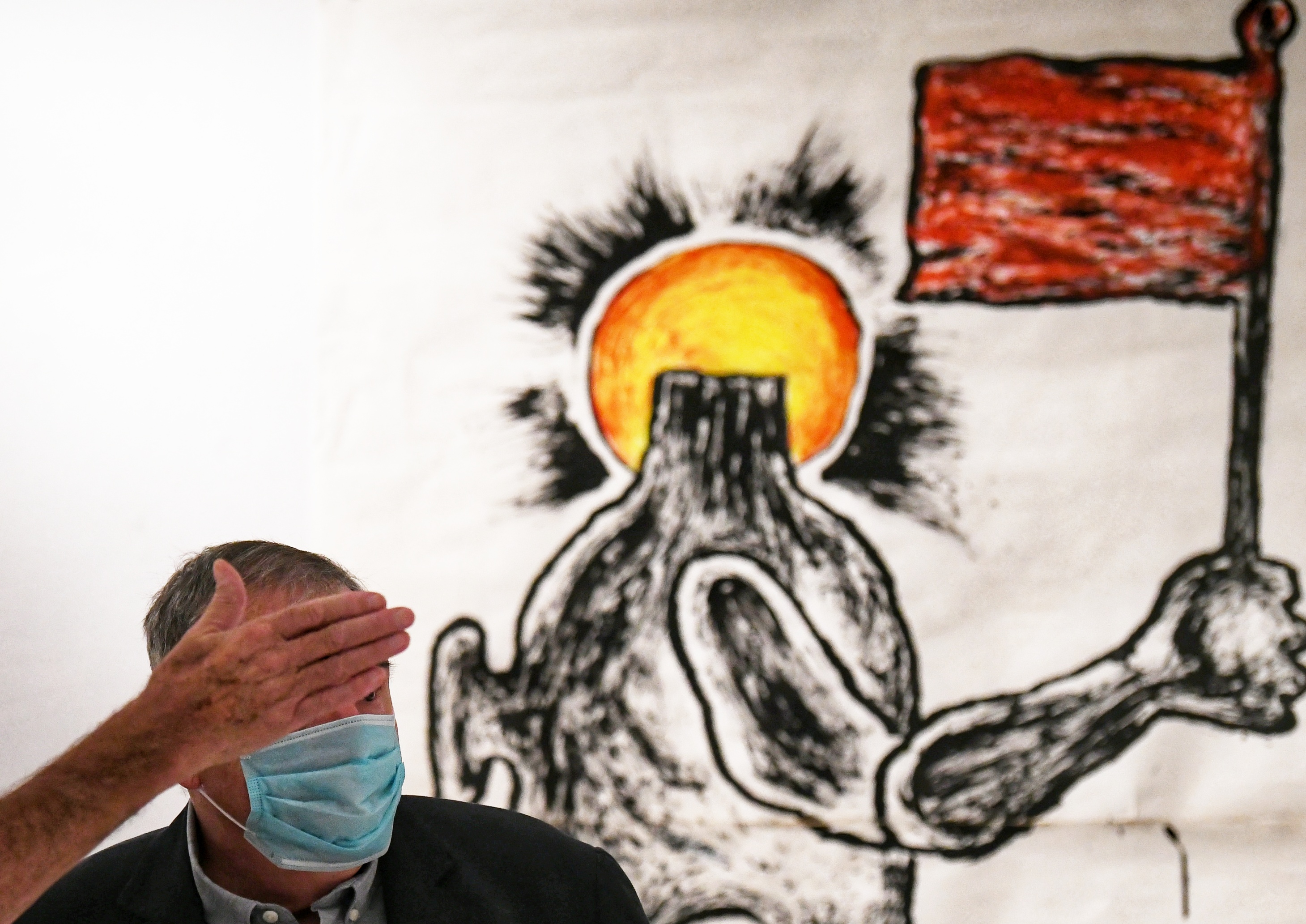 Beograd 22. septembar 2020. Galerija Haos otvaranje izlozbe Milije Nesica Foto:Vesna Lalić/Nova.rs