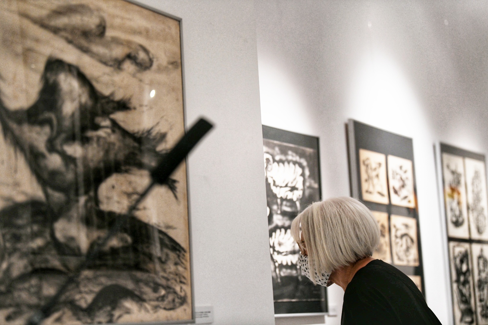 Beograd 22. septembar 2020. Galerija Haos otvaranje izlozbe Milije Nesica Foto:Vesna Lalić/Nova.rs