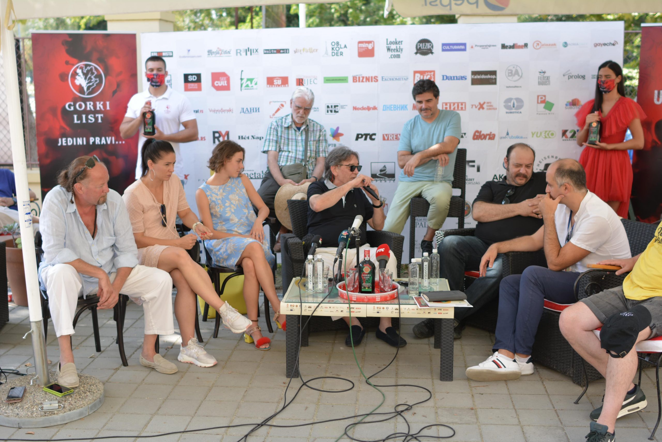 Ekipa filma Ime naroda, Darko Bajić, Ljubomir Bandović, Ljuba Bandović
Subotica, Palić, Filmski festival Palić, Festival evropskog filma Palić Foto: Ivica Vojnić