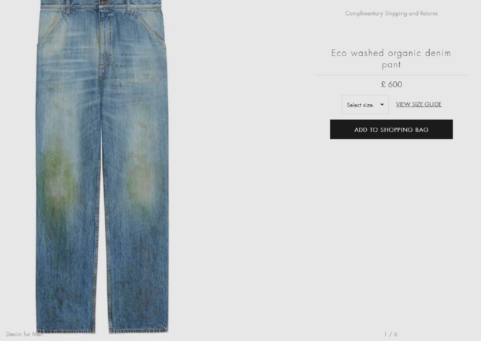 Farmerke Gucci; Foto: Gucci.com