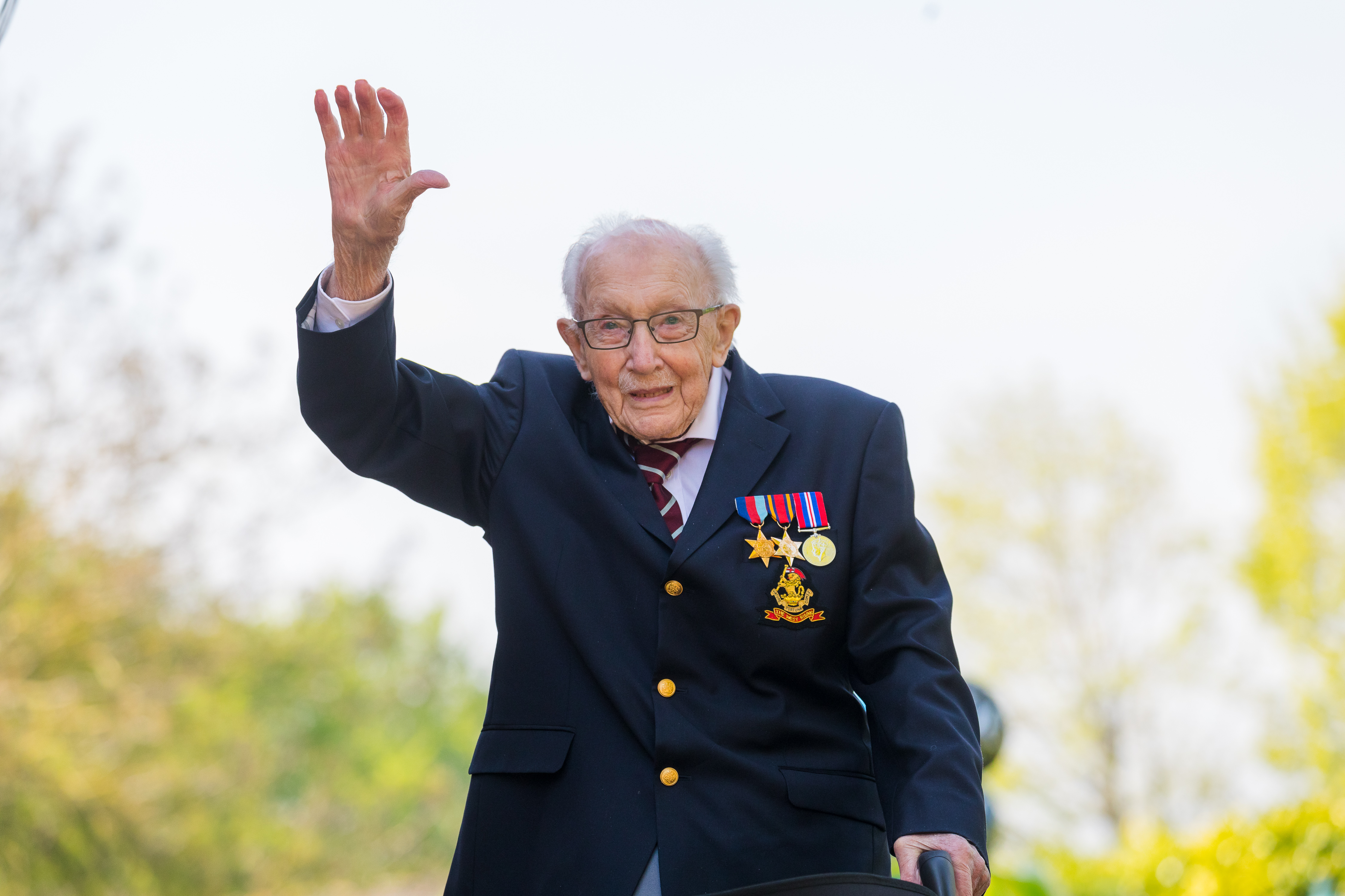 British veteran raises millions for NHS by walking lengths of back garden