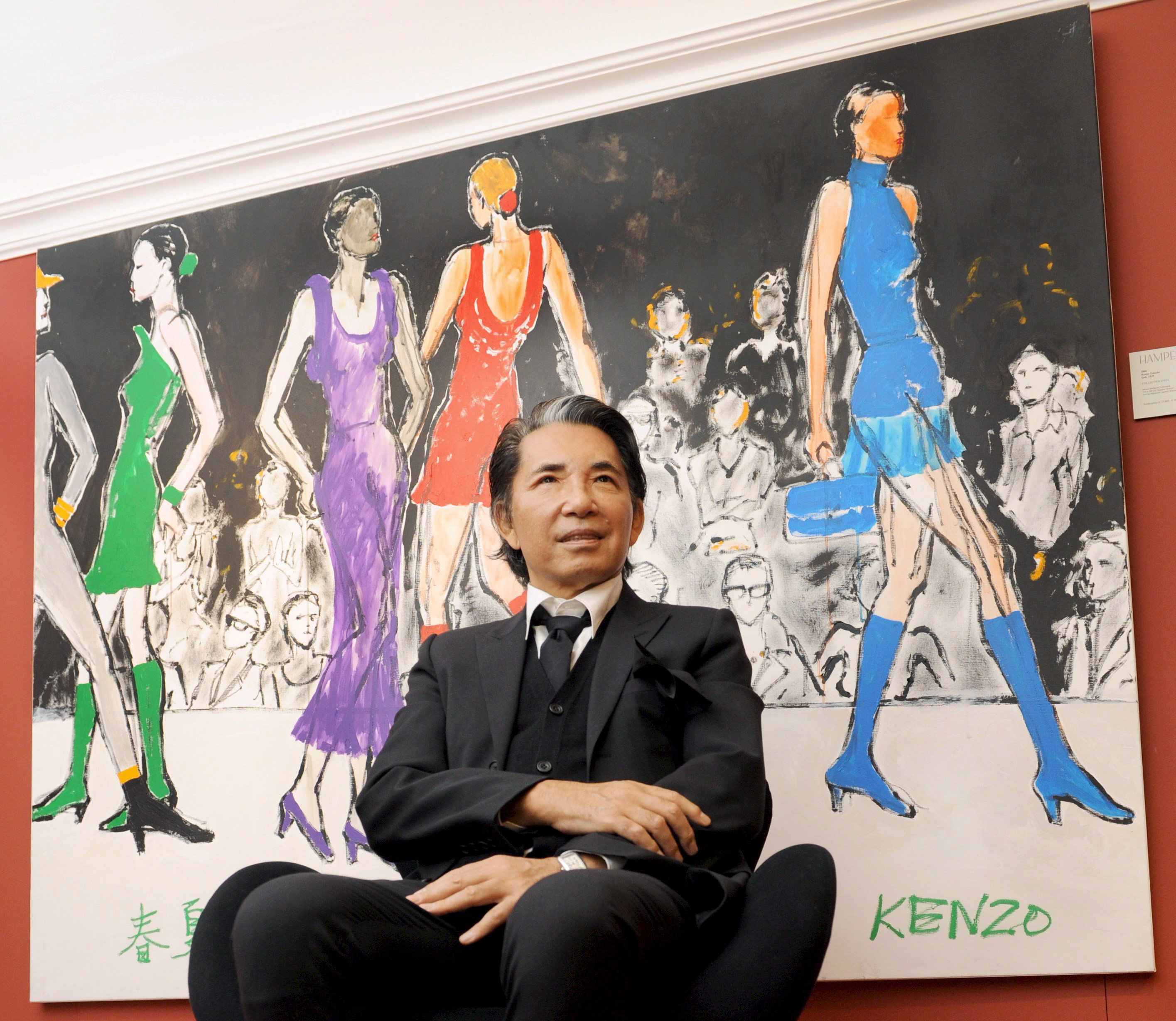 Japanese fashion designer Kenzo Takada presents works for auction