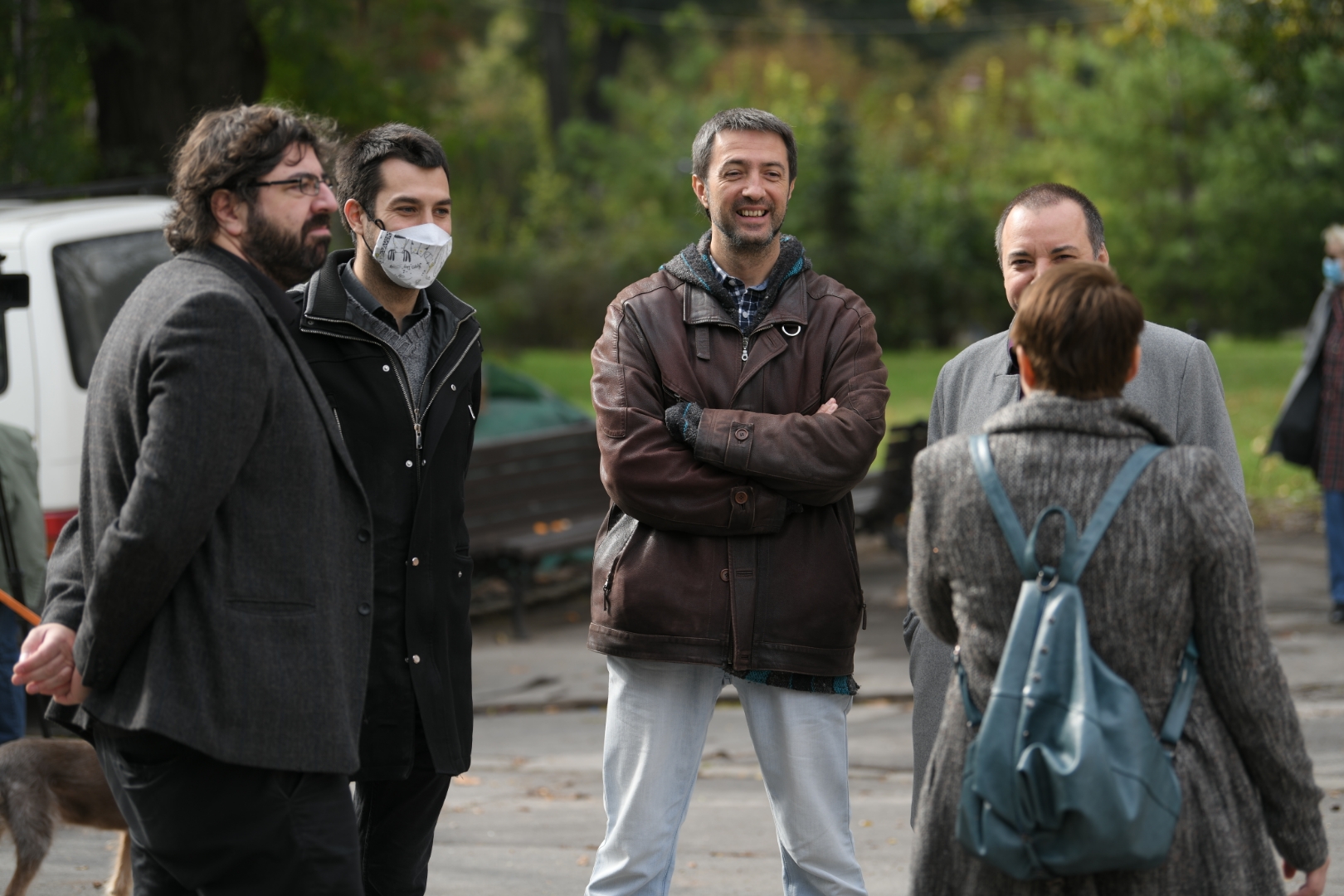 Beograd 18.10.2020. Protest ispred Cvijete Zuzoric u znak podrske umetnicima cija je izlozba iscepana u Staroj kapetaniji. Cvijeta Zuzoric, protest, umetnici, umetnik, karikature, karikaturisti, Momci