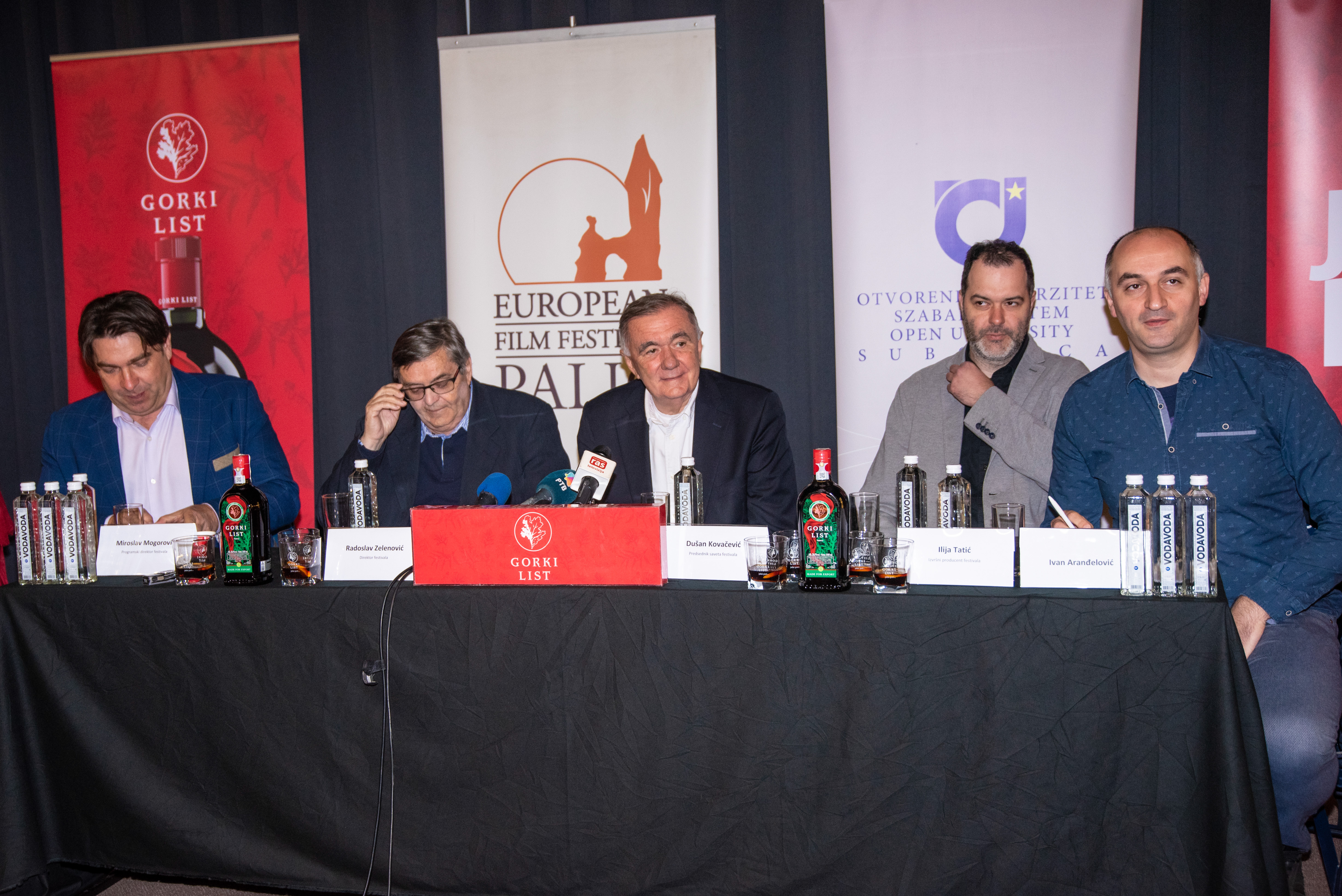 Beograd, 02.06.2020. Bioskop Fontana, Konferencija Palić festival, Miroslav Mogorović, Radoslav Zelenović, Dušan Kovačević, Ilija Tatić, Ivan Aranđelović Foto: Dragan Mujan/Nova.rs