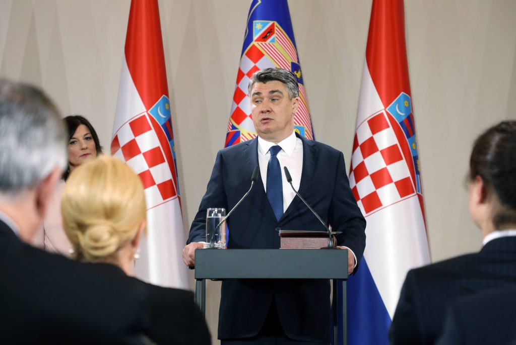 Zagreb, 18.02.2020 - Svecana ceremonija inauguracije izabranog predsednika Hrvatske Zorana Milanovica, danas u Zagrebu. (BETAPHOTO/HINA/Damir SENCAR/MO)