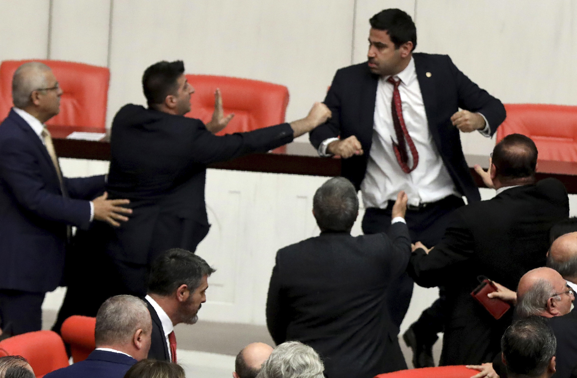 Turkey Parliament Brawl