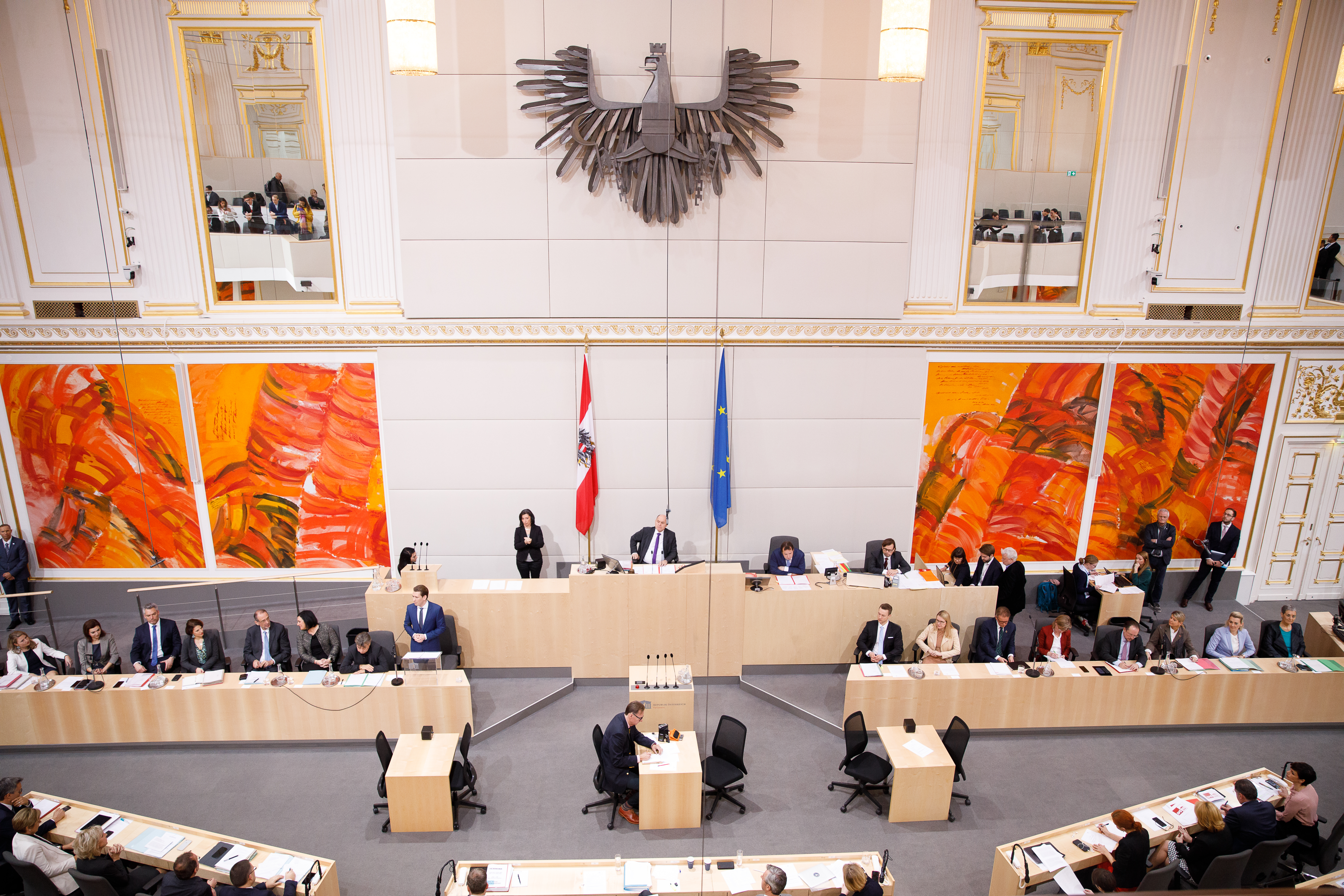 Declaration of new Austrian coaltion government of OeVP and the Green Party