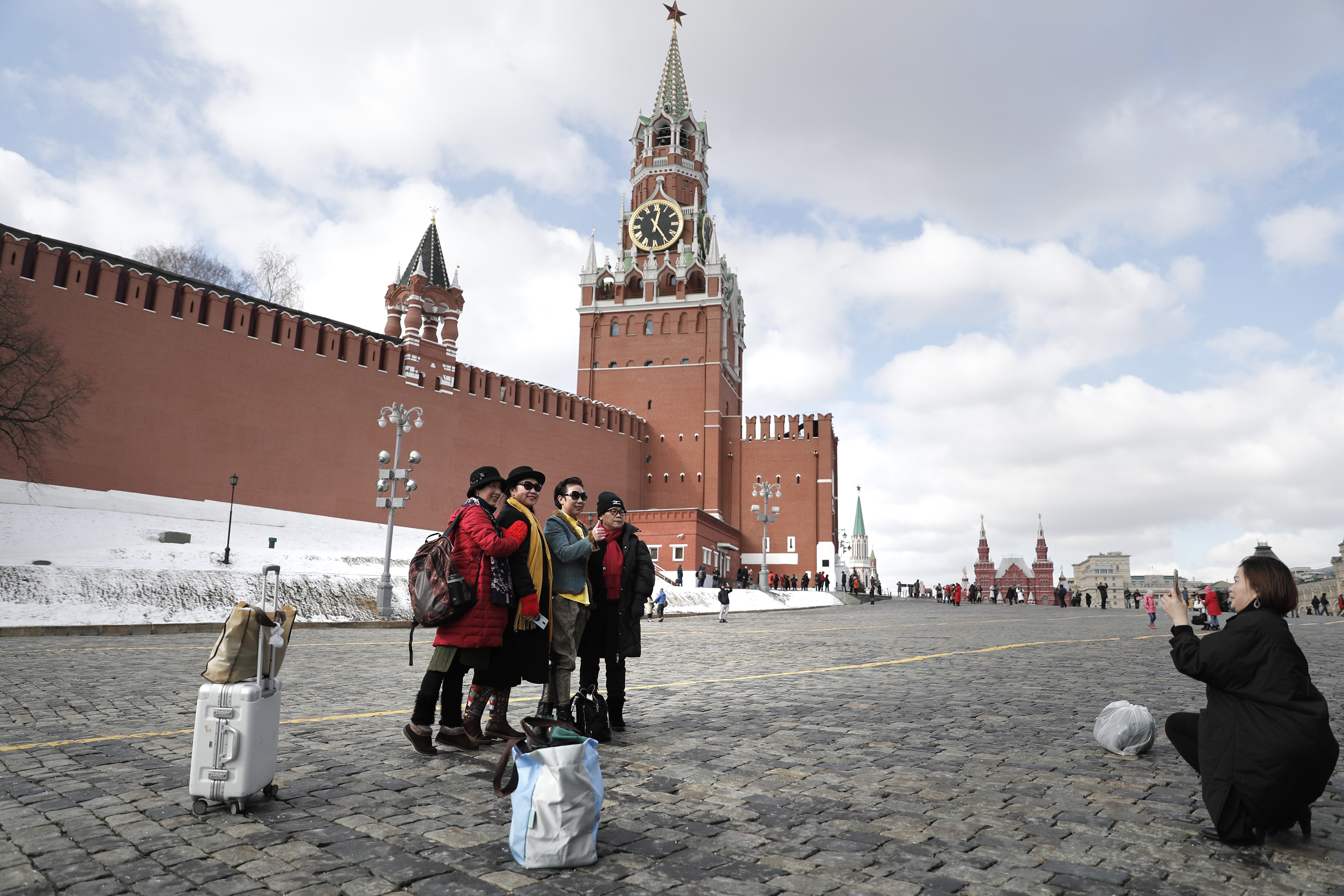 Chinese tourists in Russia