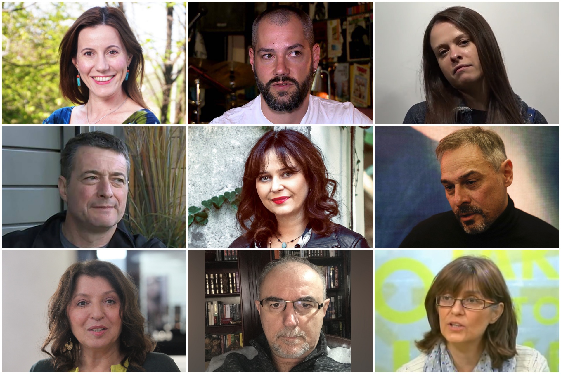 Vasil Hadžimanov, glumice Milica Mihajlović i Suzana Lukić, pisci Jasminka Petrović i Goran Skorobonja, reditelji Tanja Mandić Rigonat, Miroslav Terzić, Srđan Dragojević, Mirjana Karanovic