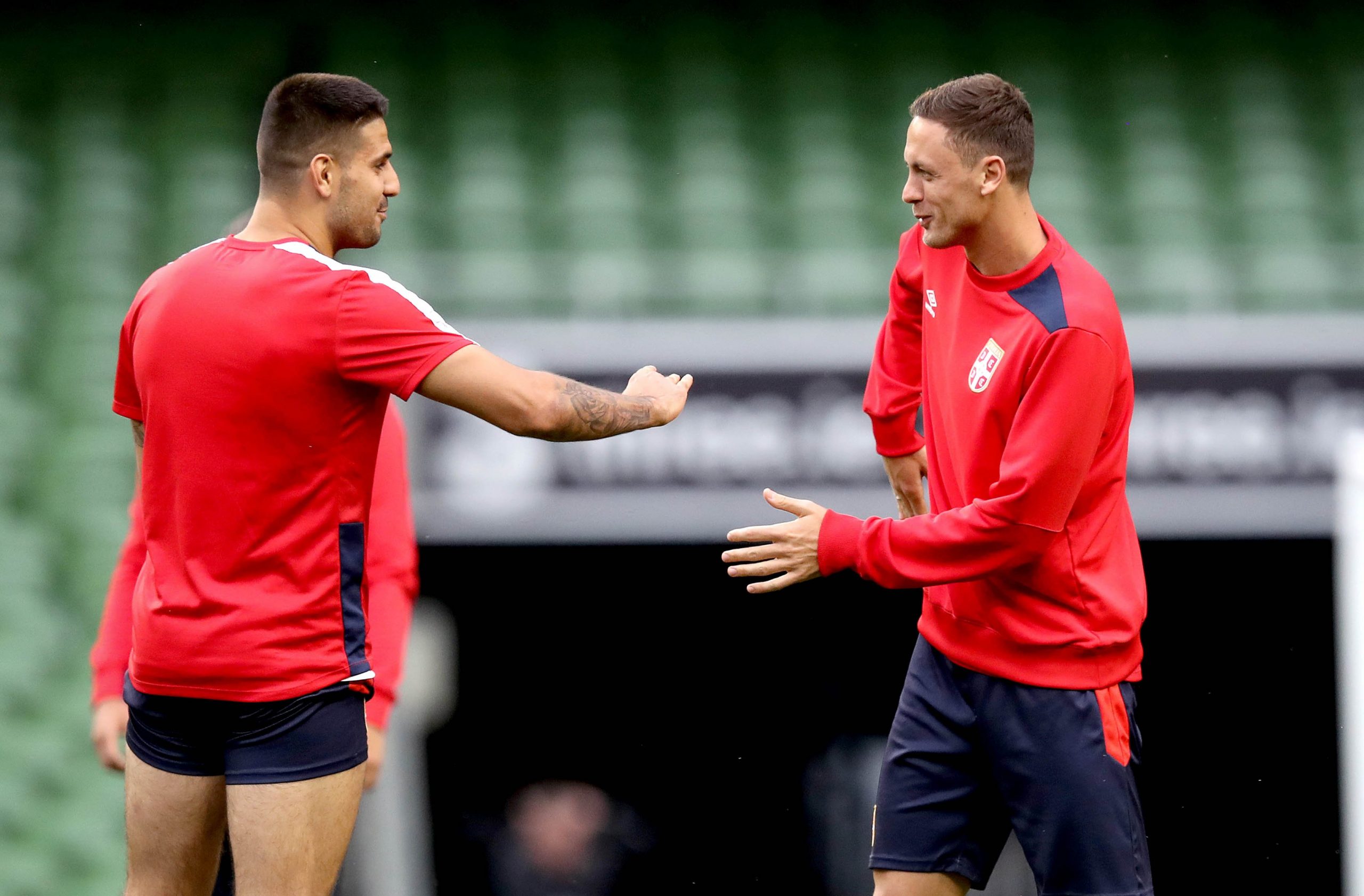 Serbia Squad Training, Aviva Stadium, Dublin 4/9/2017
Aleksandar Mitrovic and Nemanja Matic 
Mandatory Credit ©INPHO/Starsportphoto/Ryan Byrne