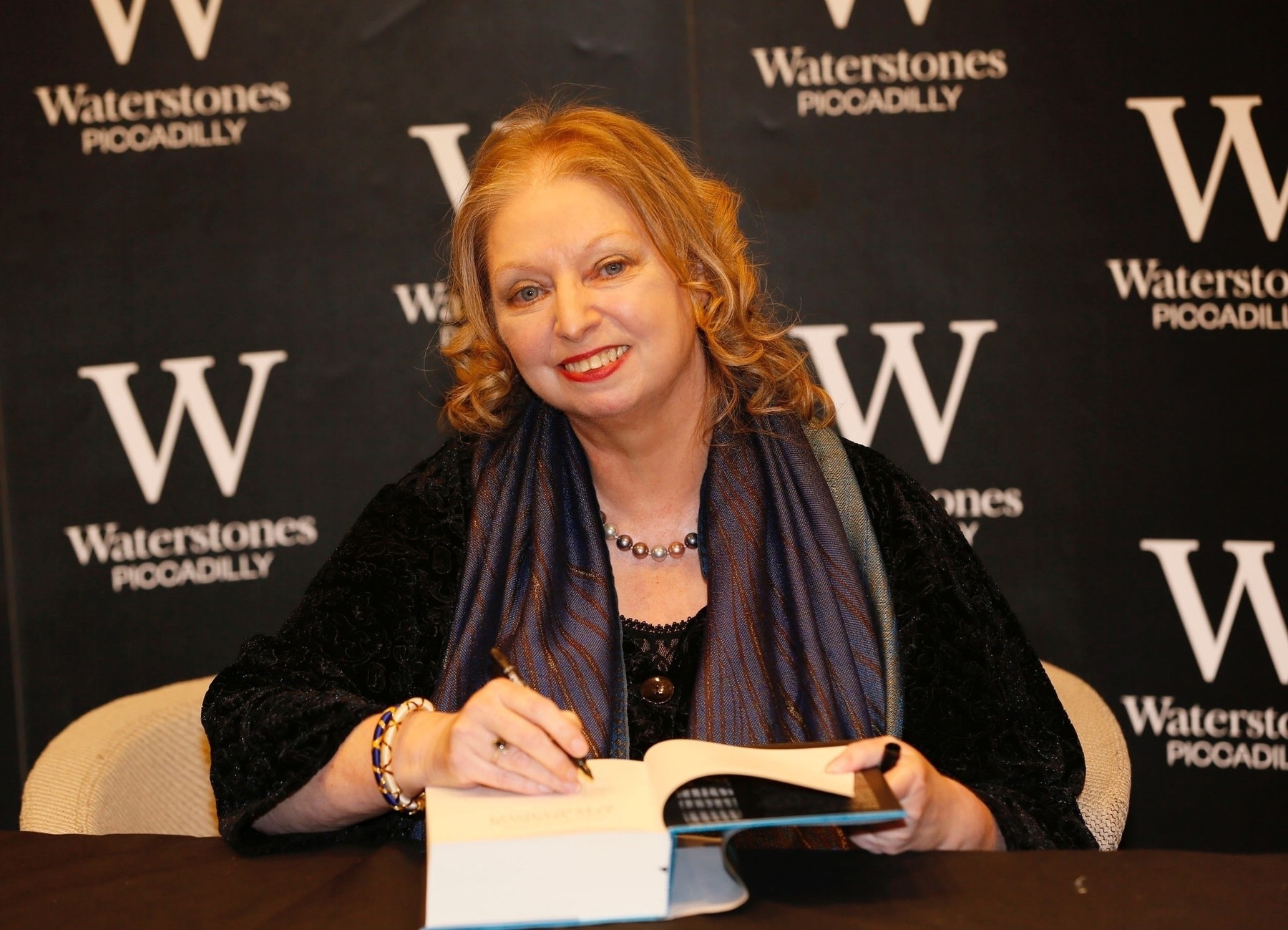 Hilary Mantel signs copies of her book 'The Mirror &amp; The Light' at Waterstones in London this evening