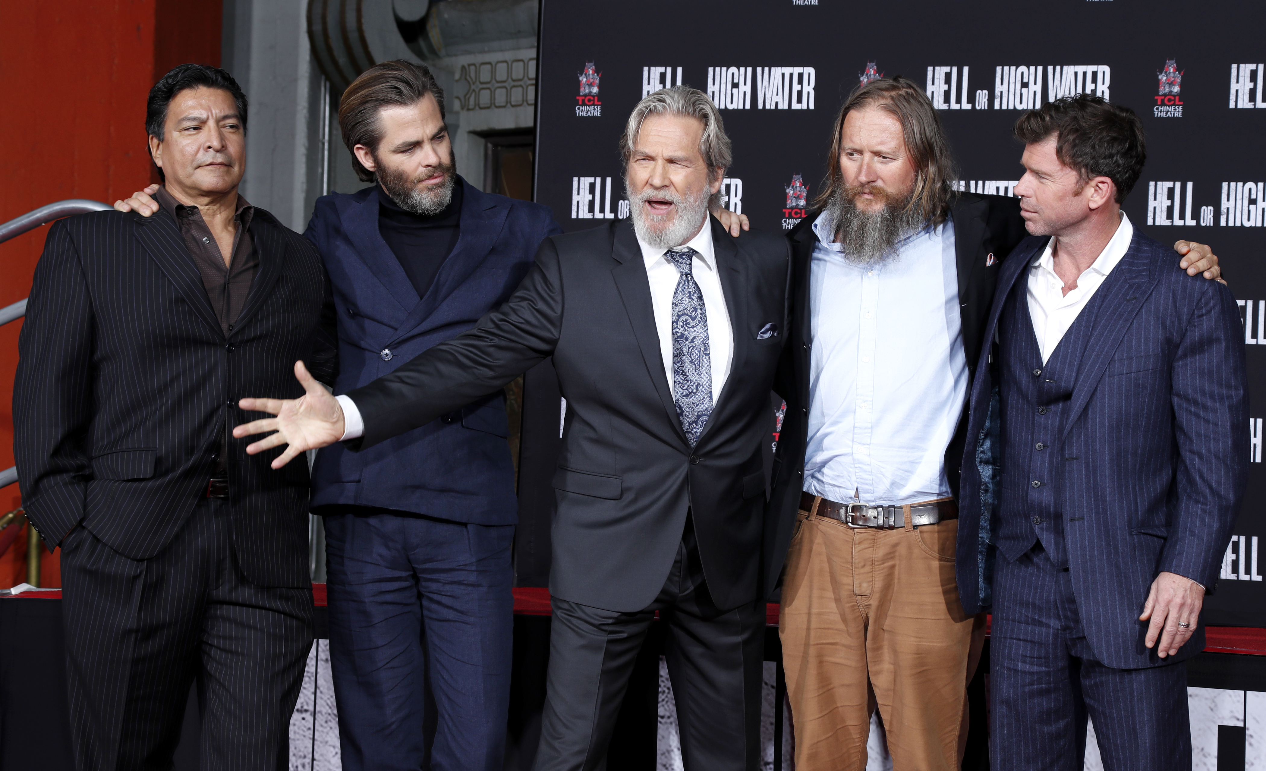 US actor Jeff Bridges handprints and footprints in cement ceremony in Hollywood, California