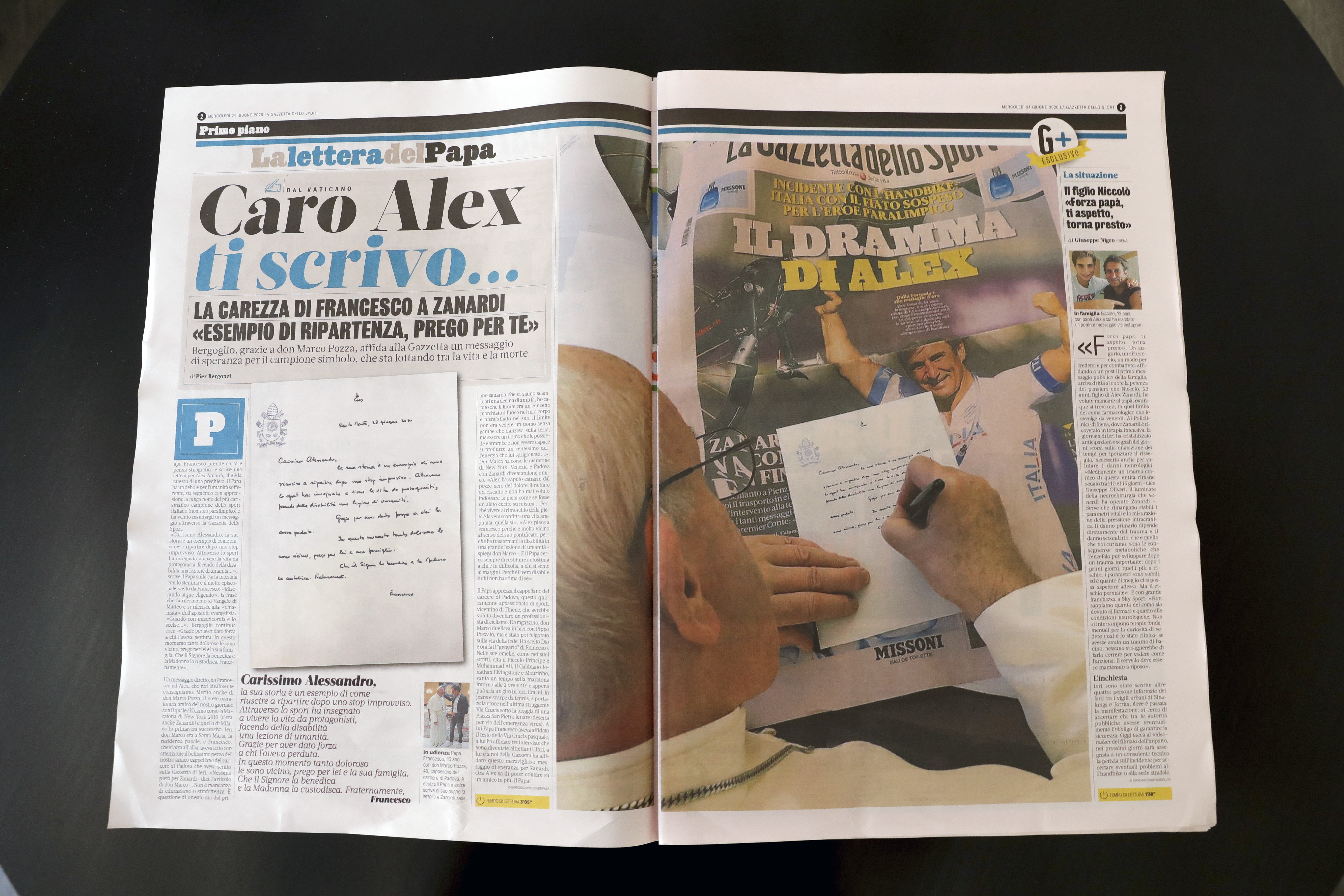 Italy Zanardi Injured, Papa