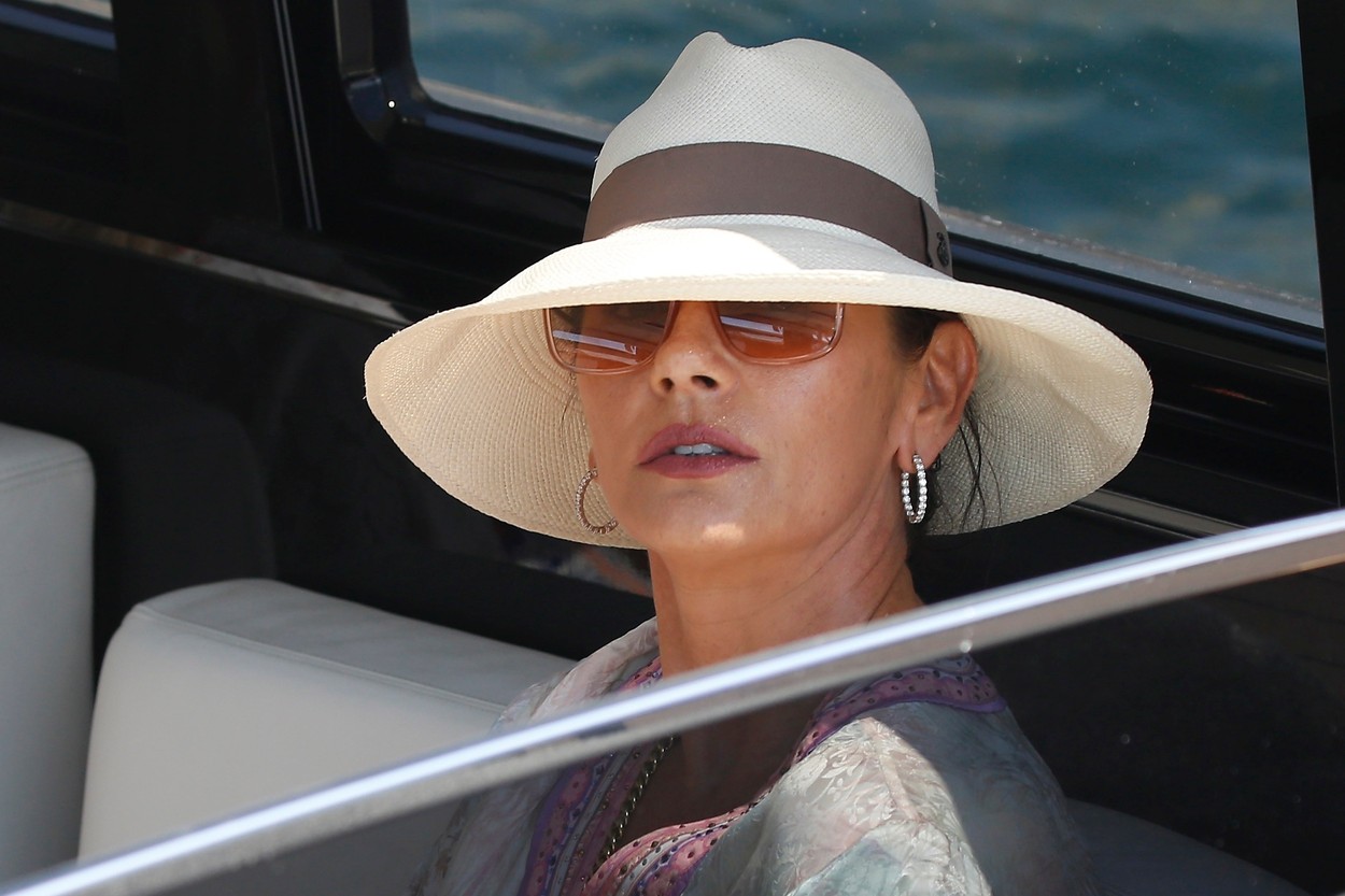 *EXCLUSIVE* Catherine Zeta-Jones enjoys some retail therapy at Dior while vacationing in France!