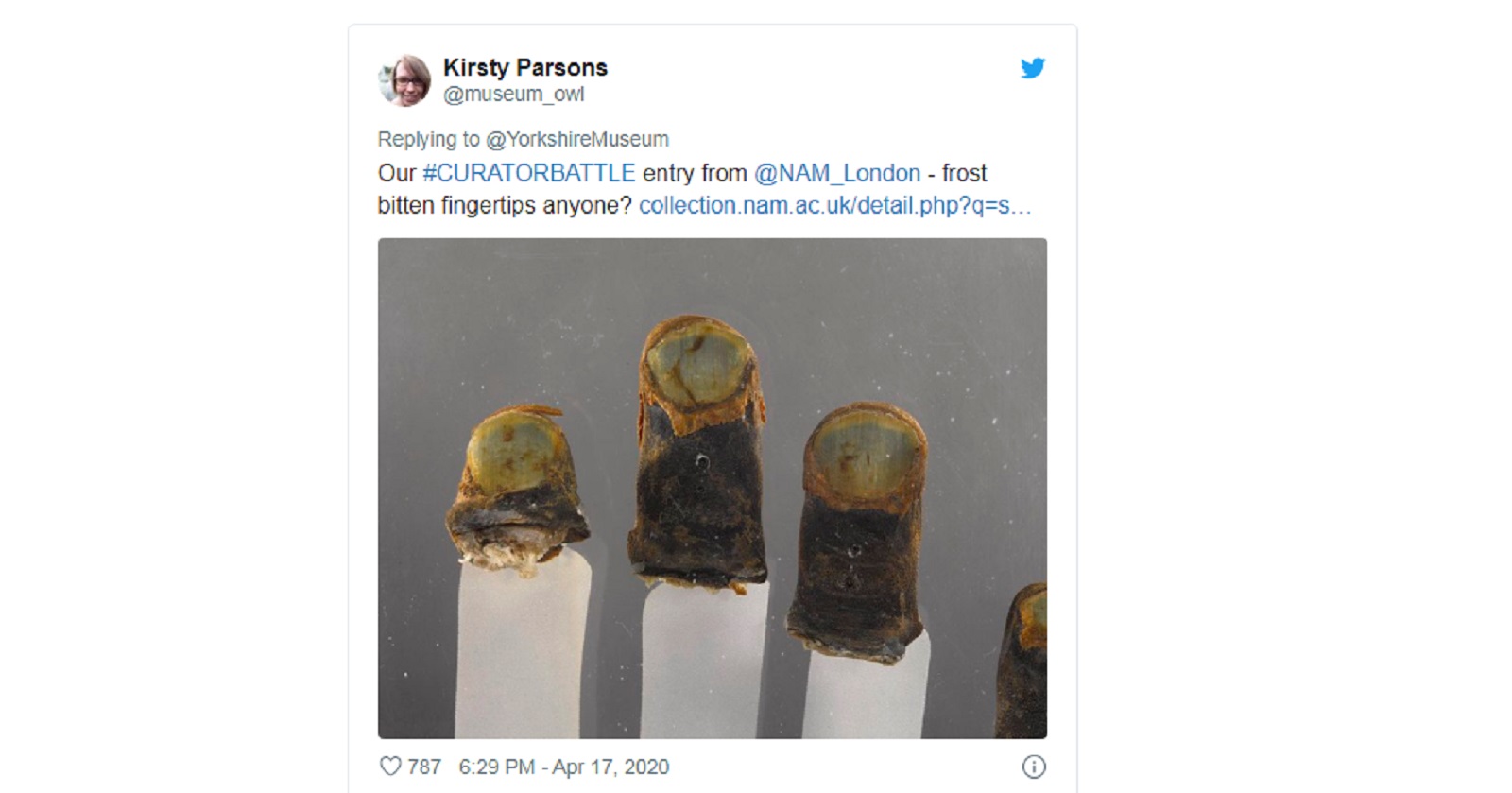 najjeziviji eksponati national army museum, Printscreen: Twitter /@museum_owl