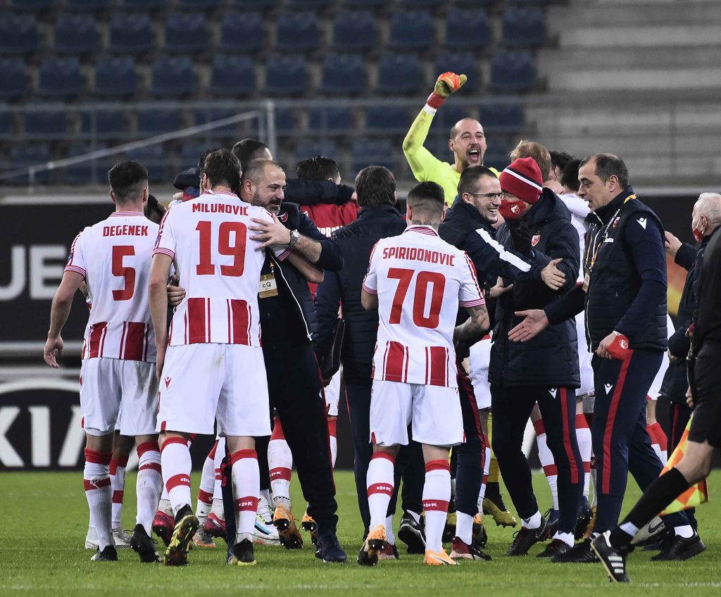 Dejan Stankovic goalkeeper Milan Borjan Belgija, Gent - Crvena Zvezda, UEFA Liga Evrope, Europa League 26.11.2020. (credit image &amp; photo: Pedja Milosavljevic / STARSPORT)