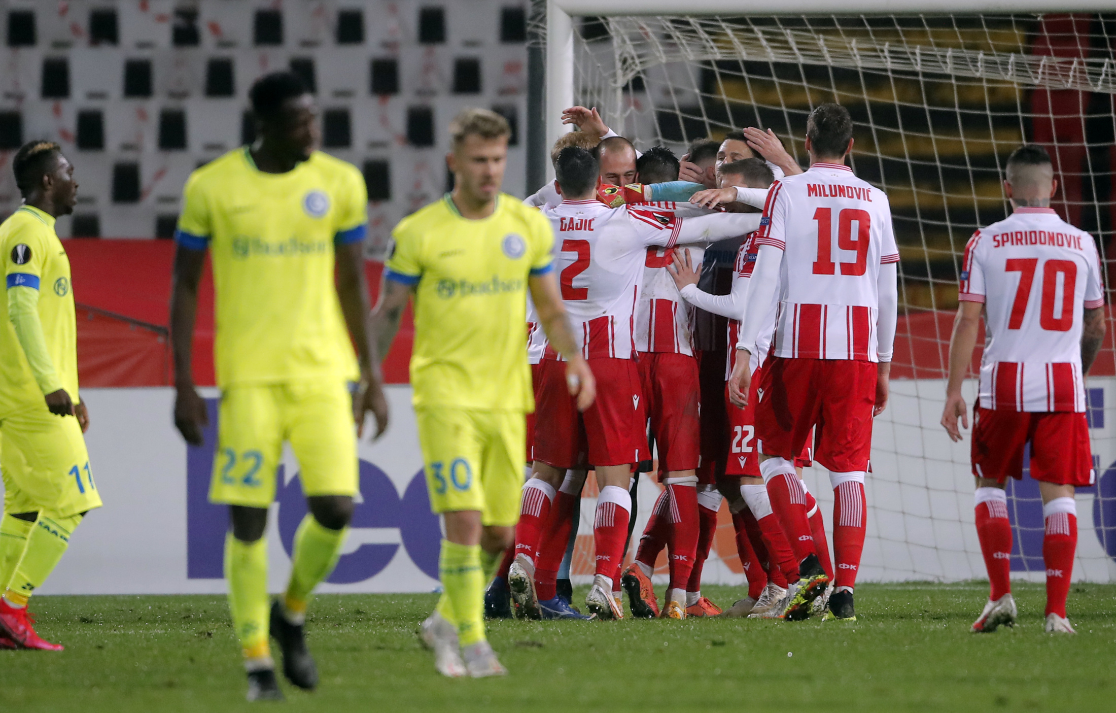 UEFA Europa League group L football match between Crvena Zvezda ( Red Star ) and Gent in Belgrade, Serbia on Nov. 5, 2020. foto: STARSPORT
