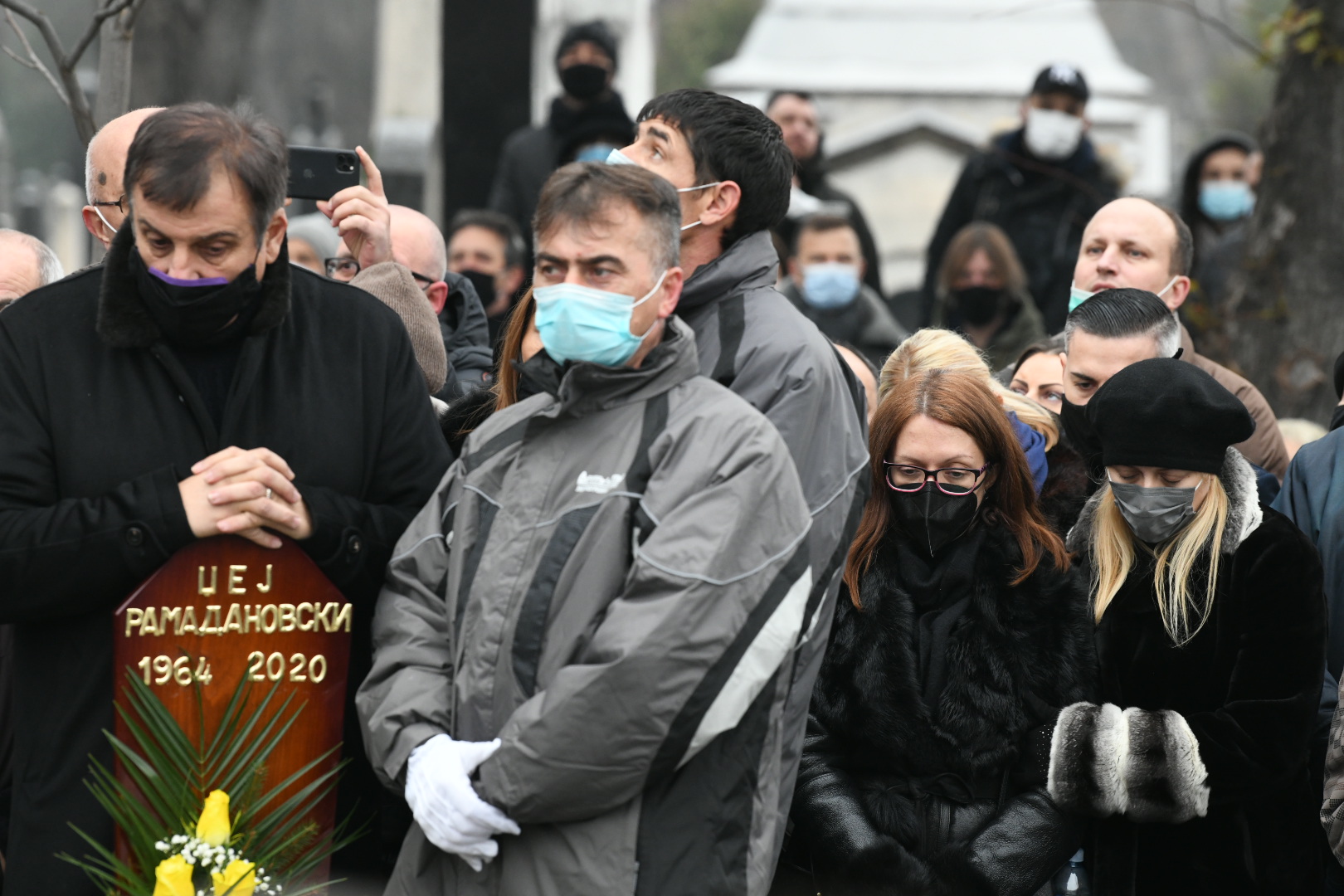 Beograd 11.12.2020. Sahrana, Džej Ramadanovski, Novo groblje Foto: Vesna Lalić/Nova.rs