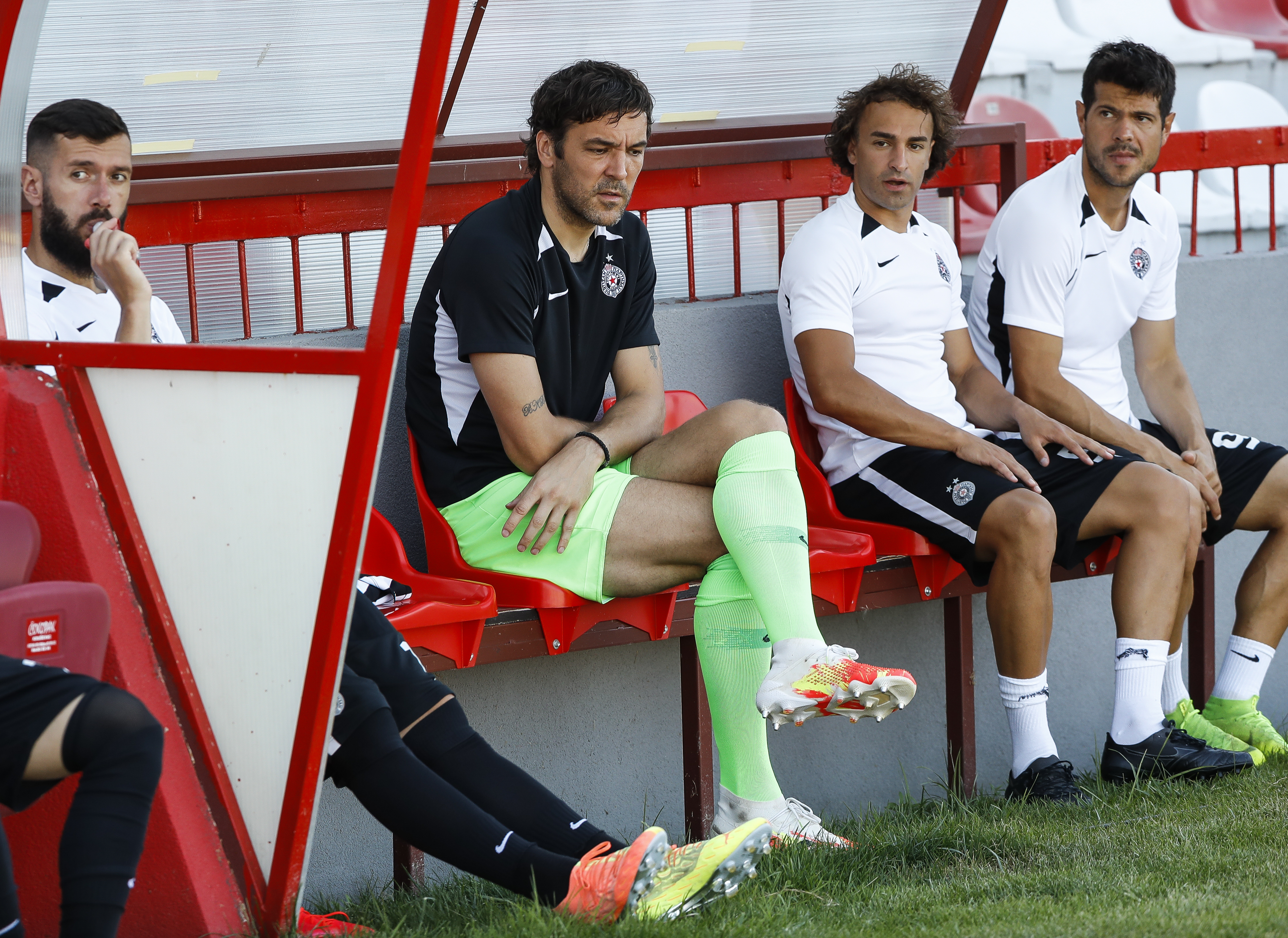 Fudbal-LingLong Super Liga season 2020-2021
FK Napredak v FK Partizan
from left Aleksandar Scekic Goalkeeper Vladimir Stojkovic Lazar Markovic Milan Smiljanic
Krusevac, 01.08.2020.
foto: Srdjan Stevanovic/Starsportphoto ©