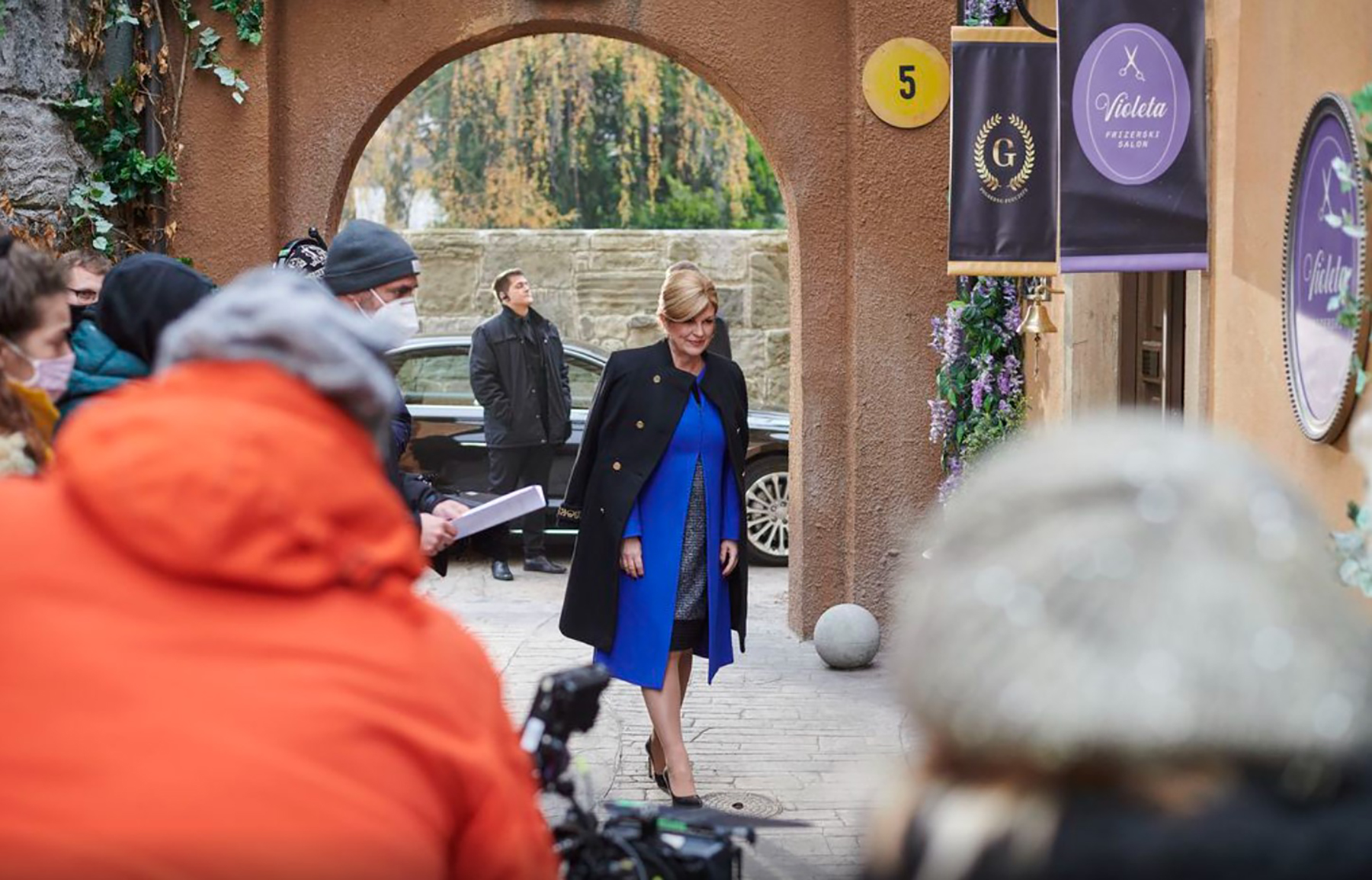 Dar Mar, snimanje serije, Kolinda Grabar-Kitarović