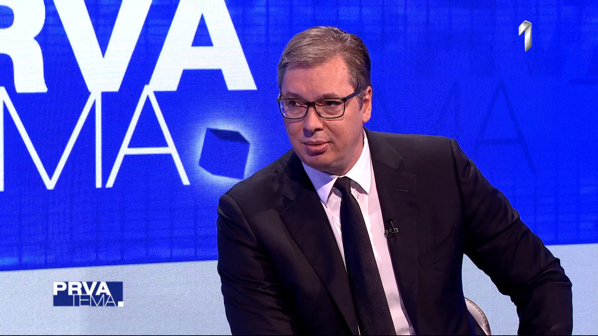 Aleksandar Vučić, emisija Prva tema Foto: Printscreen/TV PRVA