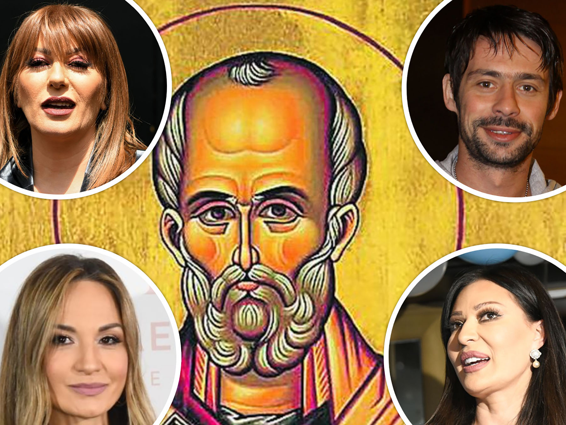 Jelena Tomasevic, Viki Miljkovic i Svetlana Ceca Raznatovic, Milan Vasic i Sveti Nikola
