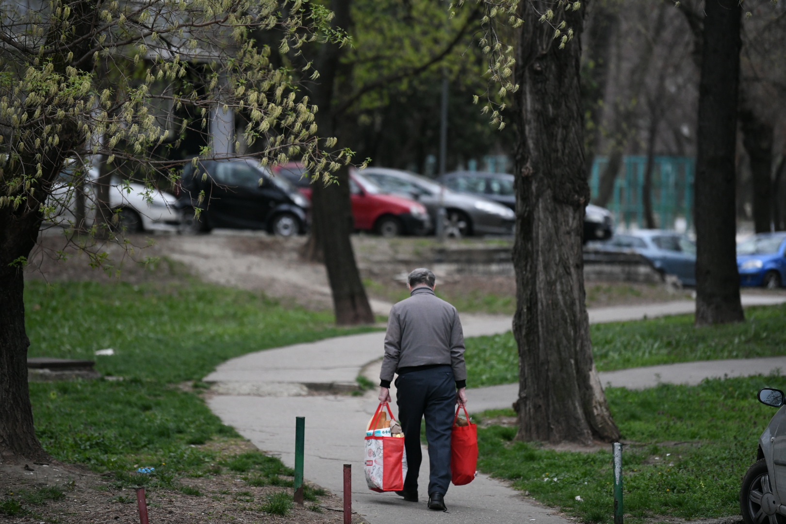 Beograd, 22.03.2020. Penzioneri, kupovina, nedelja, guzva, red, prodavnica, korona, koronavirus,