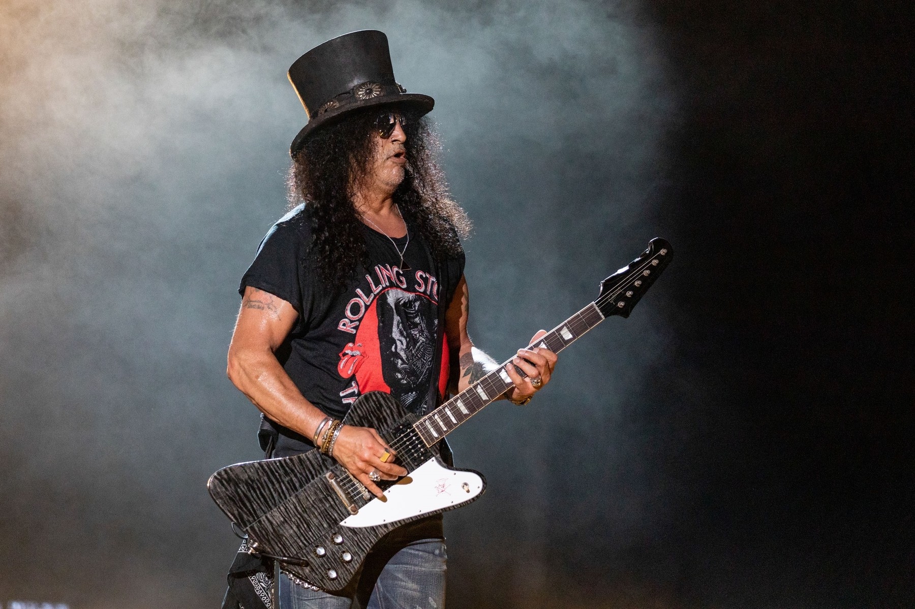 Guns N' Roses perform at the Austin City Limits Music Festival in Austin, Texas