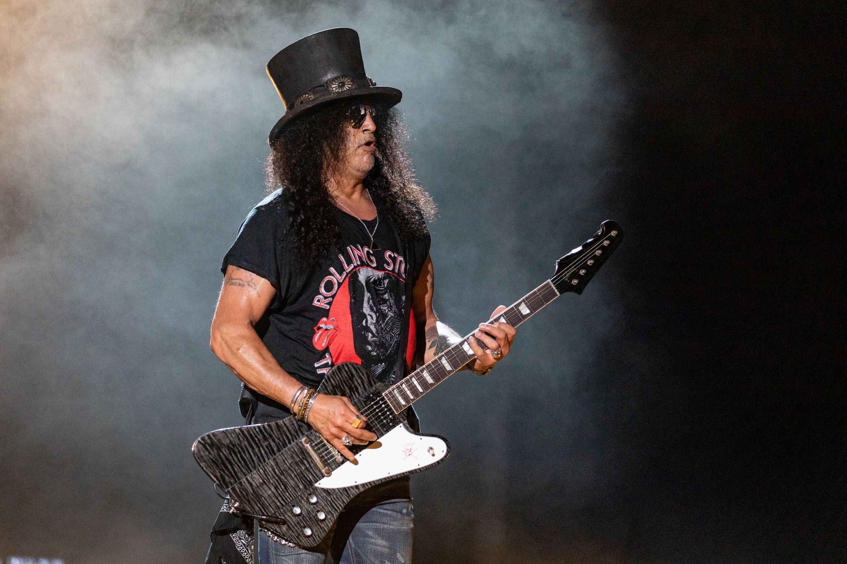 Guns N' Roses perform at the Austin City Limits Music Festival in Austin, Texas