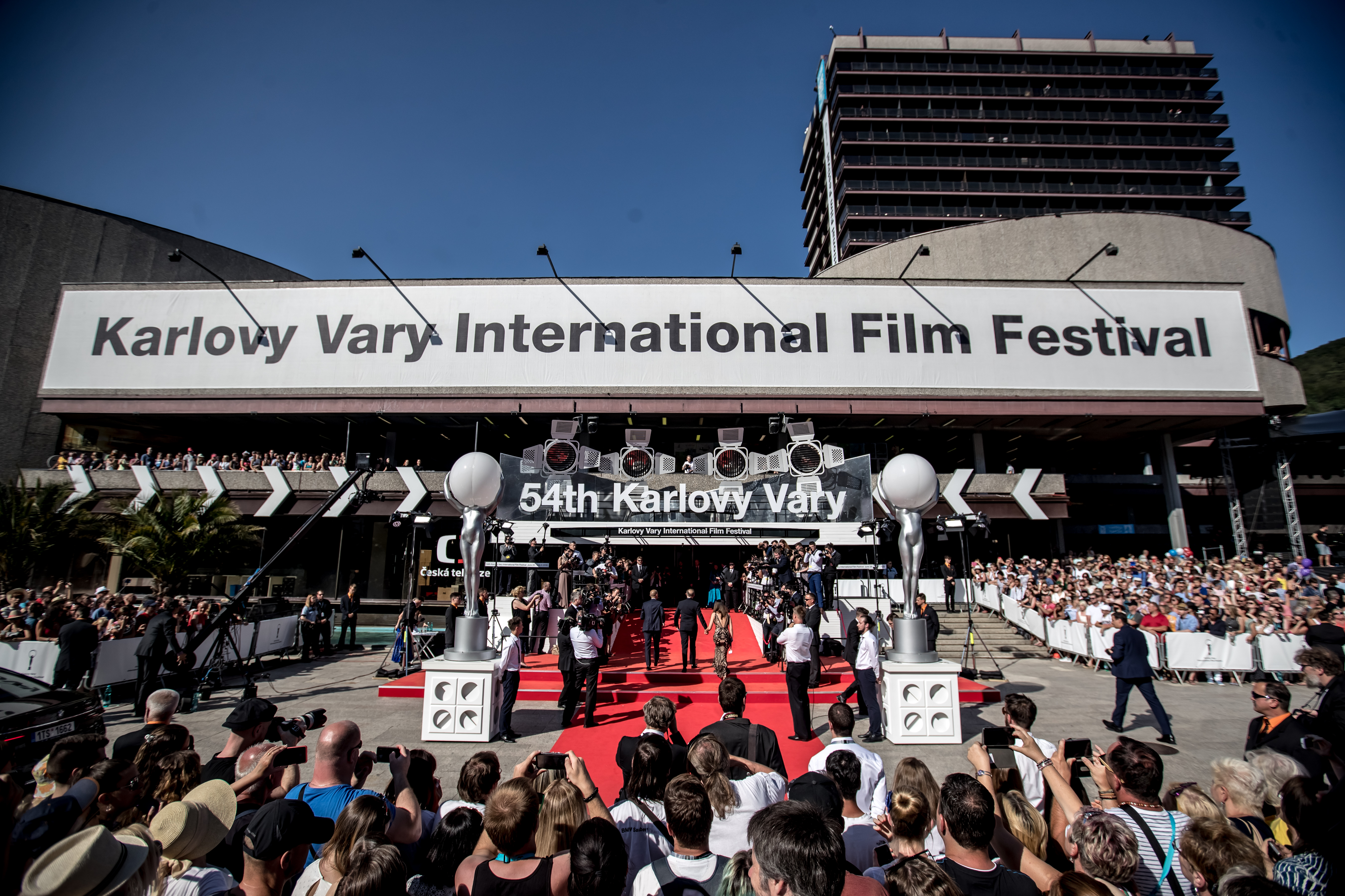 epa07680737 A general view of the red carpet for the opening ceremony of the 54th Karlovy Vary International Film Festival, in Karlovy Vary, Czech Republic, 28 June 2019. The festival runs from 28 June to 06 July.  EPA-EFE/MARTIN DIVISEK