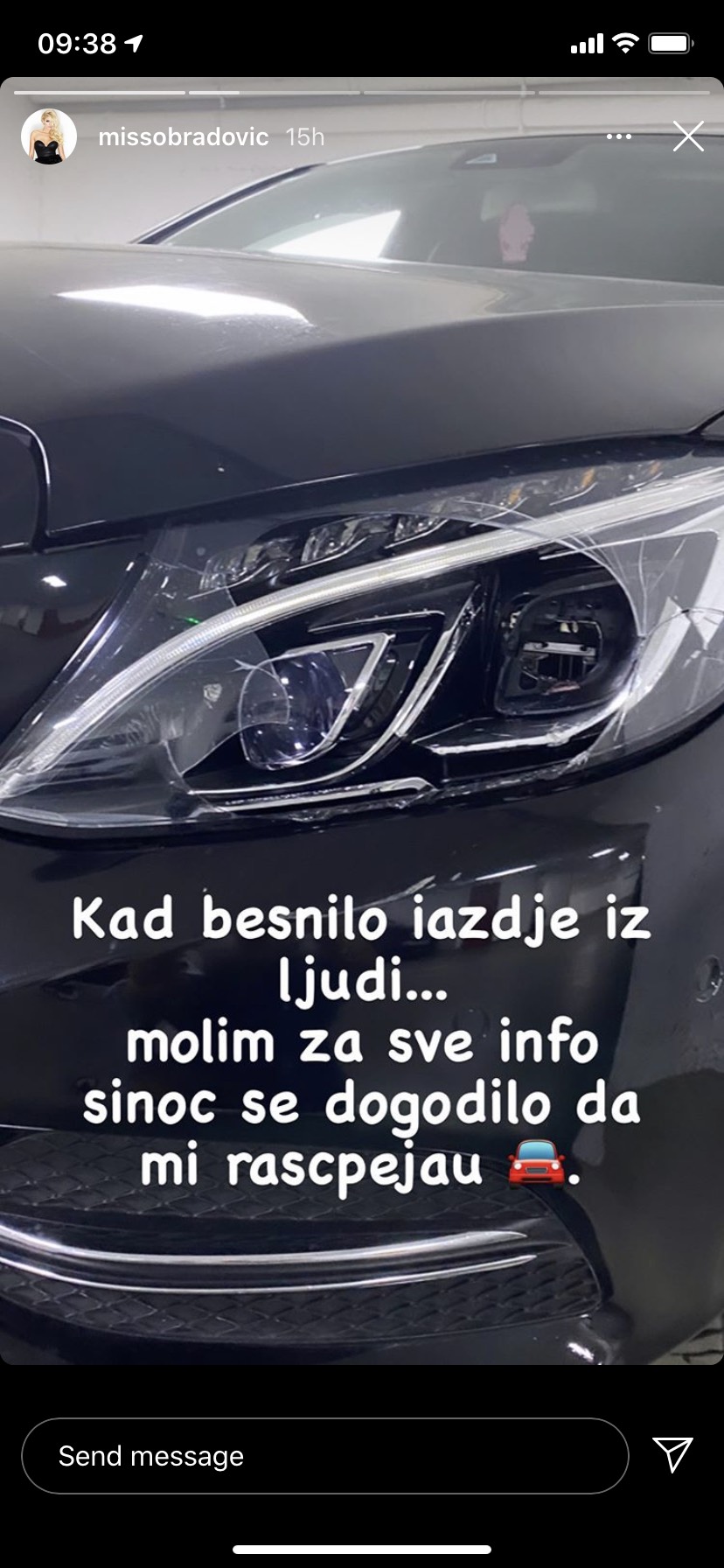 Sandra Obradović, auto, automobil Foto: Instagram/missobradovic