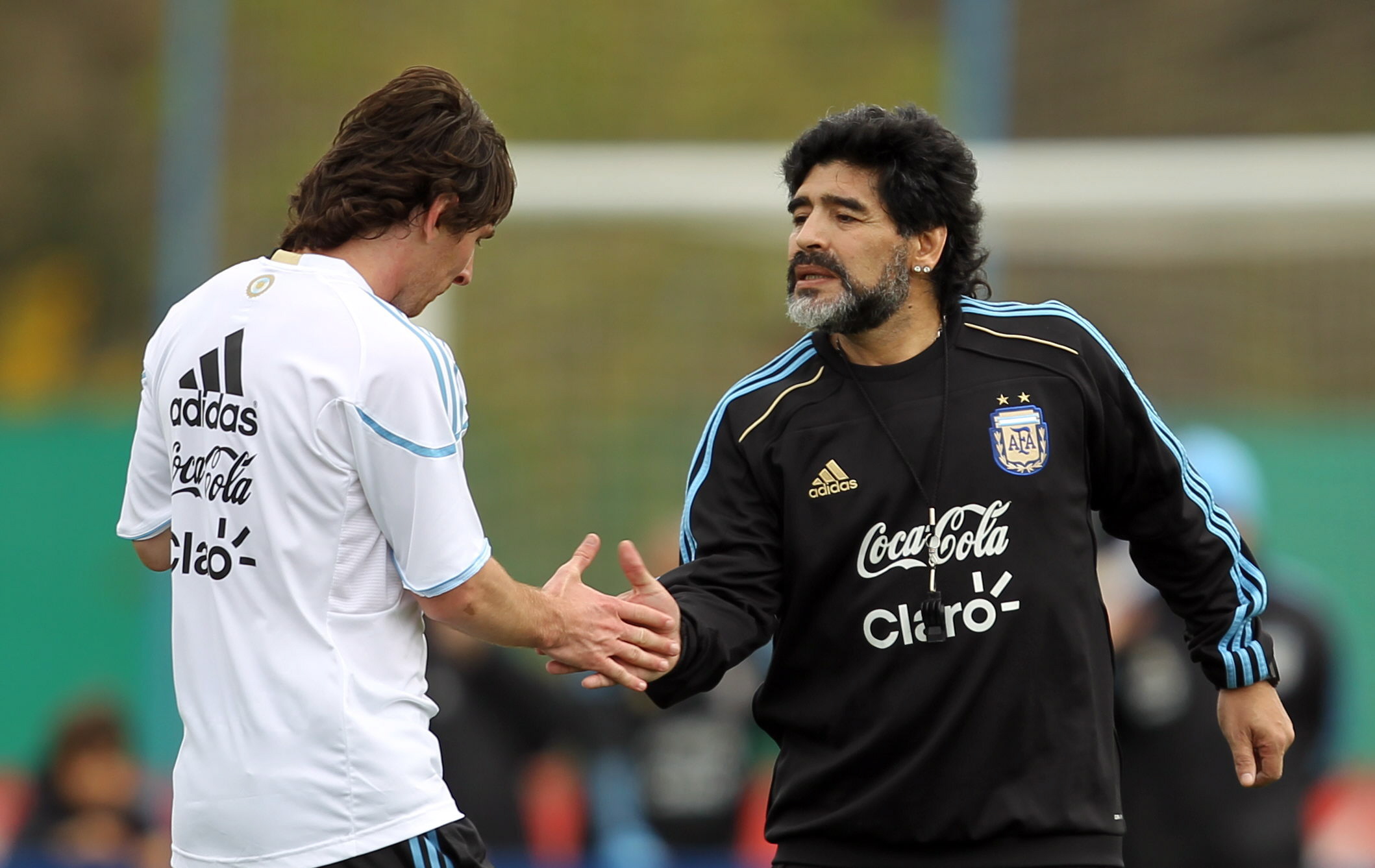 Lionel Mesi i Dijego Maradona