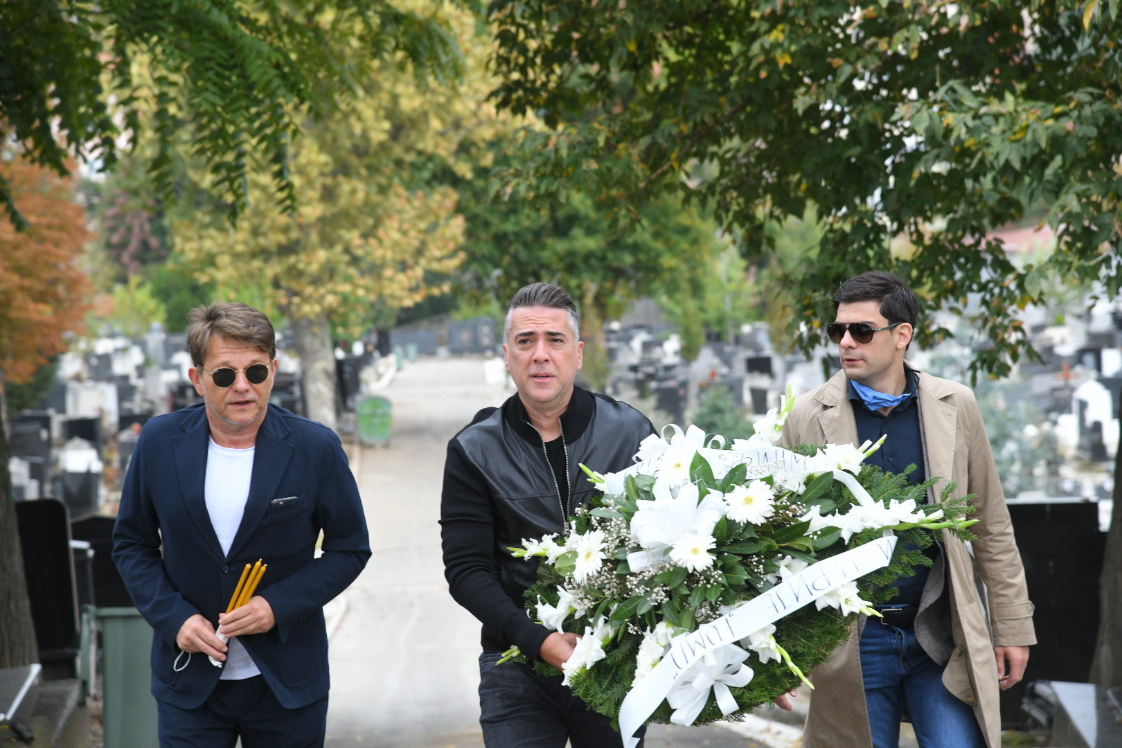 Beograd, 30.09.2020. Centralno groblje, Pomen, Toma Zdravković, Dragan Bjelogrlić, Željko Joksimović, Milan Marić Foto: Nemanja Jovanović/Nova.rs