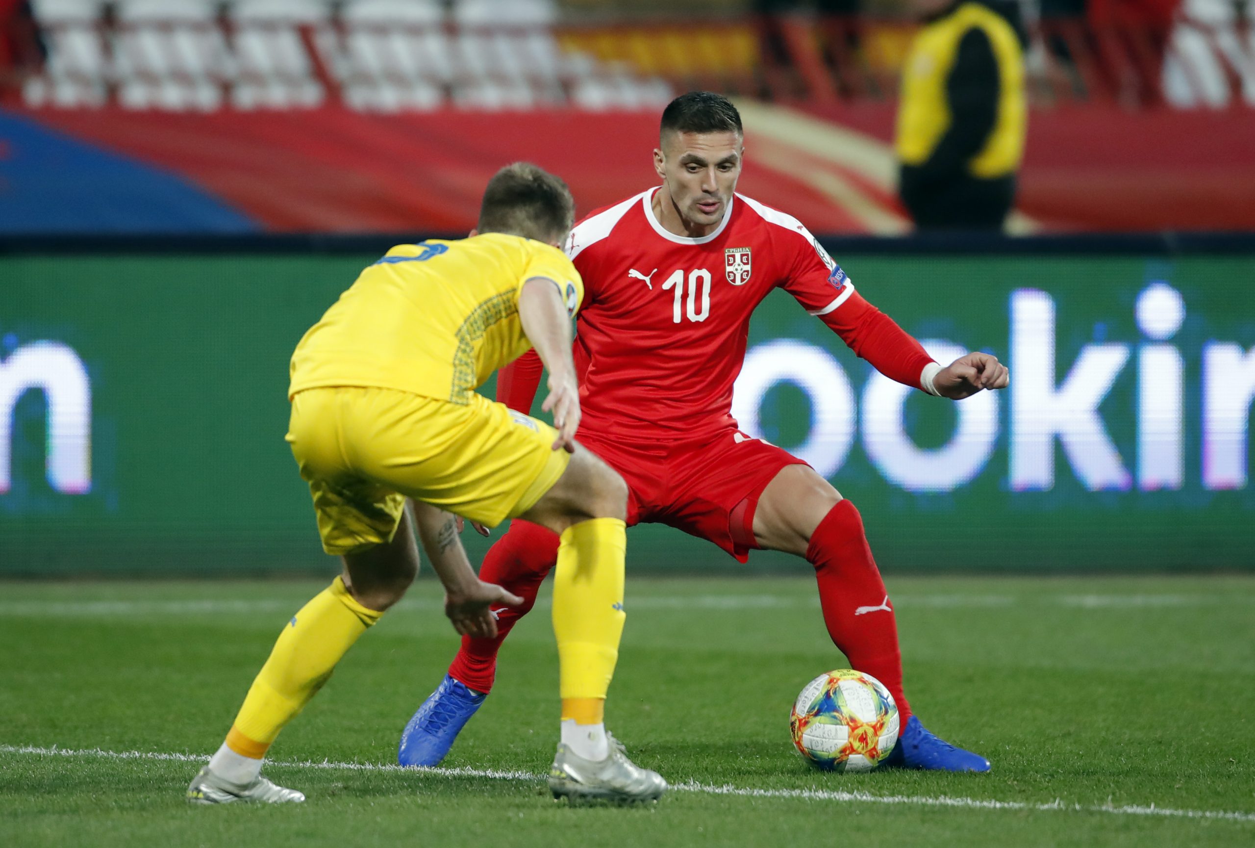 Dusan Tadic Serbia - Ukraine, Srbija - Ukrajina kvalifikacije za EURO 2020 UEFA Belgrade, Serbia Novembar 17.  Beograd, Srbija 17.11.2019. (credit image &amp; photo: Pedja Milosavljevic/STARSPORT)