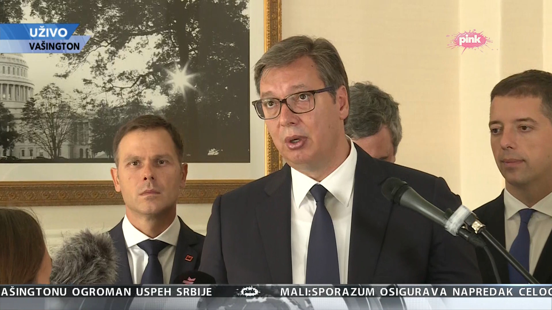 Aleksandar Vučić, Vašington, obraćanje Foto: Printscreen/TvPink