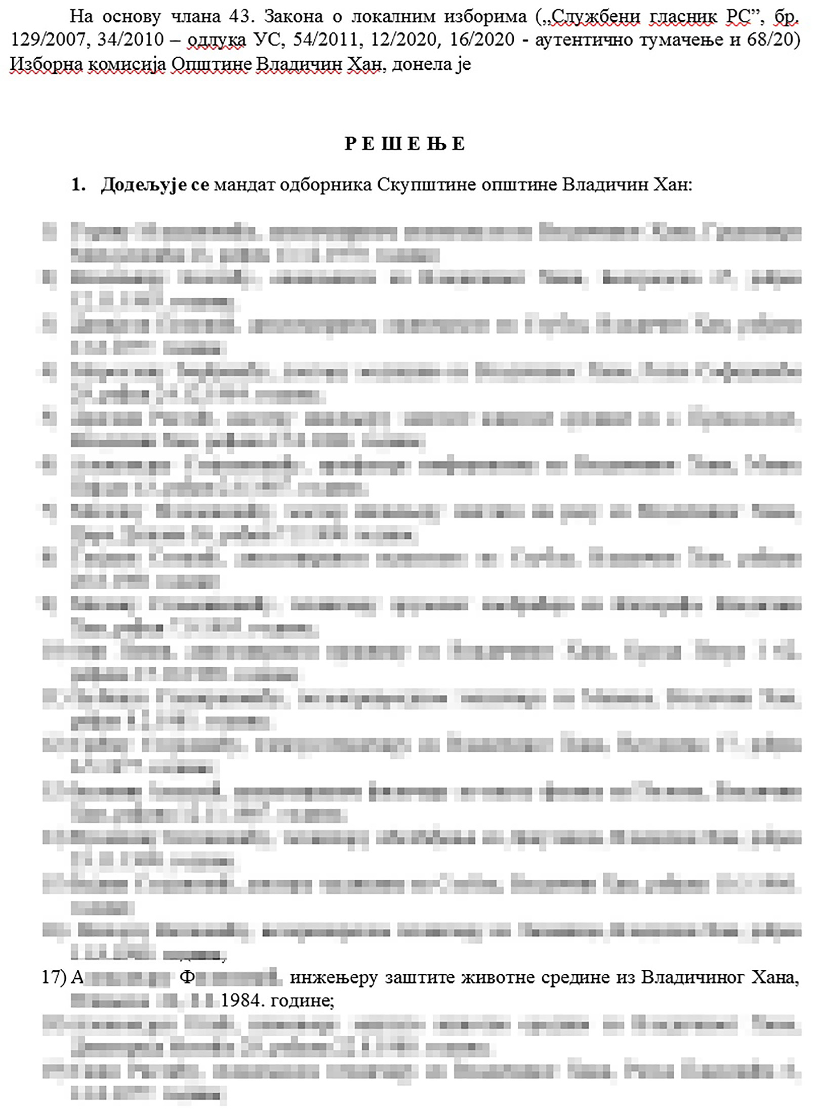 Lista, Vladičin Han
