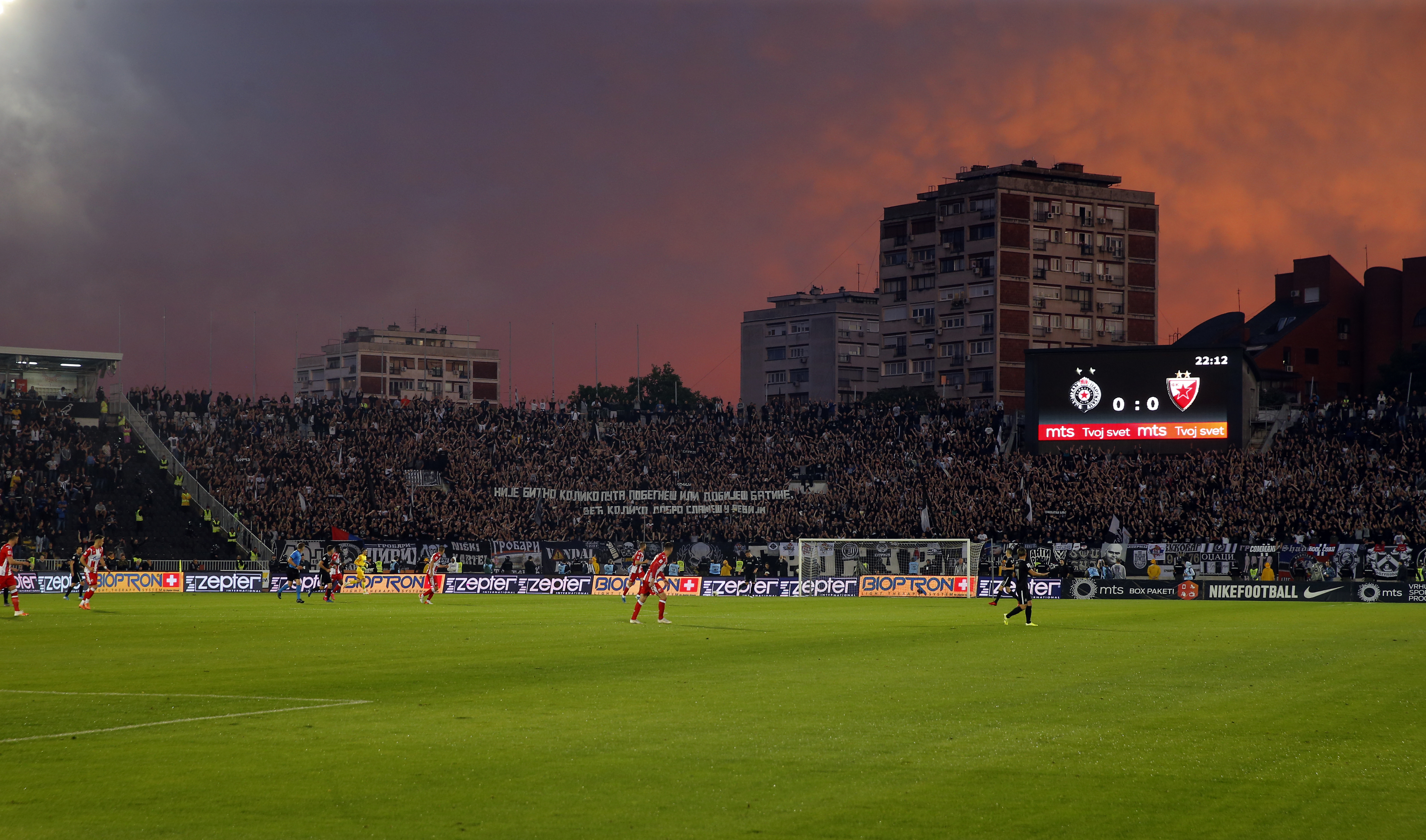 navijaci Grobari jug Kup Srbije polufinale derbi, dvestoti derbi, Partizan - Crvena Zvezda 9. Jun 2020, 9.6.2020.  foto: Pedja Milosavljevic / STARSPORT