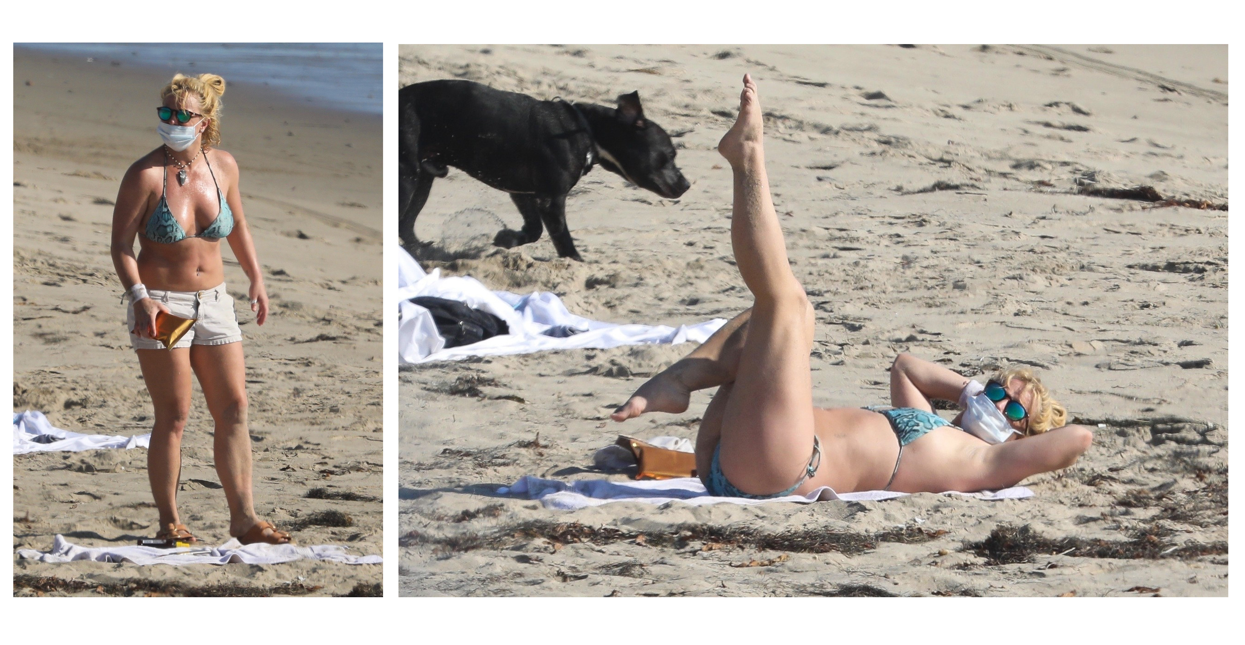 *PREMIUM-EXCLUSIVE* Britney Spears displays her bikini body in Malibu **WEB EMBARGO UNTIL 11:30AM PDT 10/17/20 **