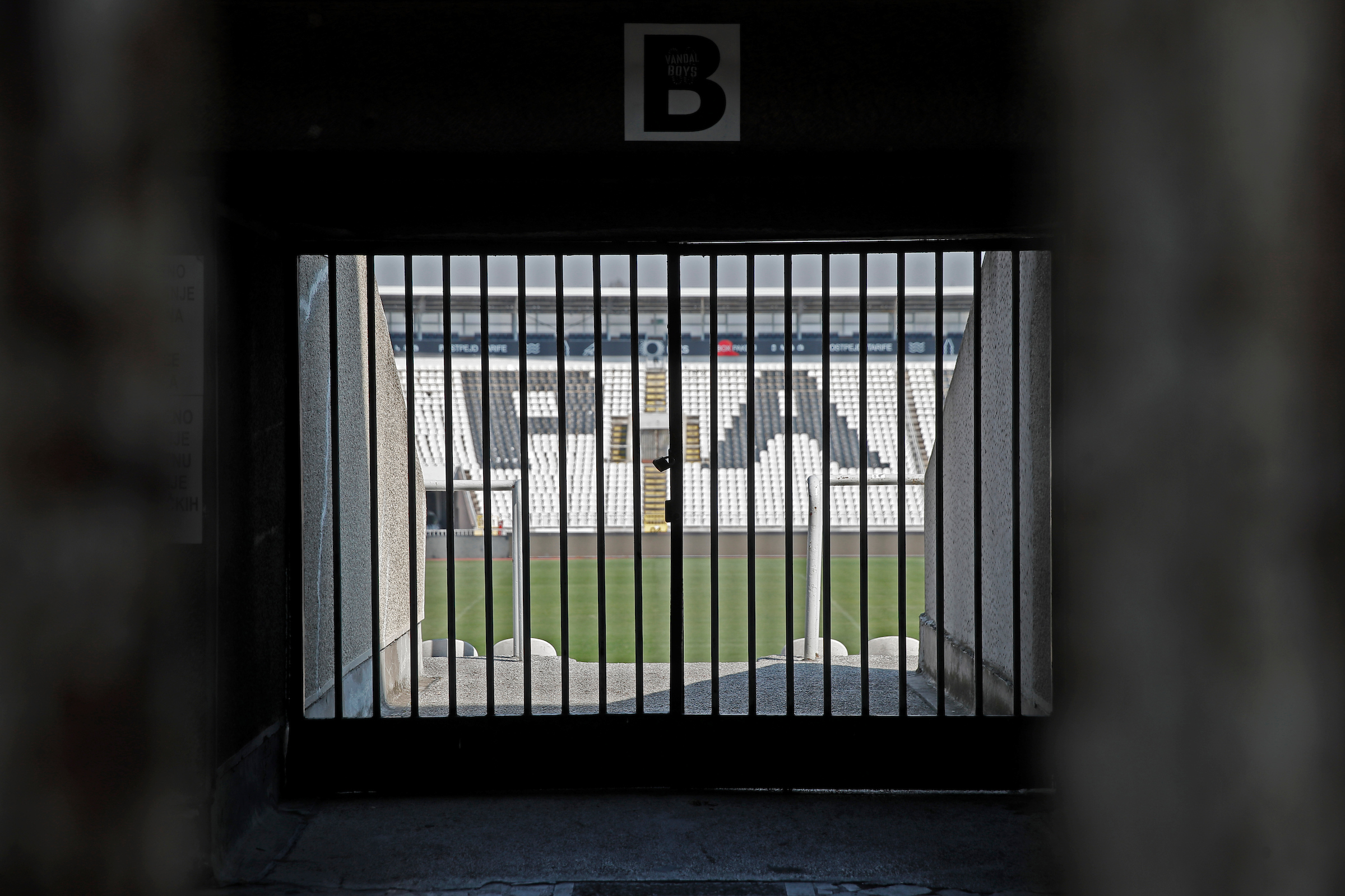Vanredno stanje, korona virus, koronavirus FK Partizan, stadion  20. Mart 2020.  20.3.2020.