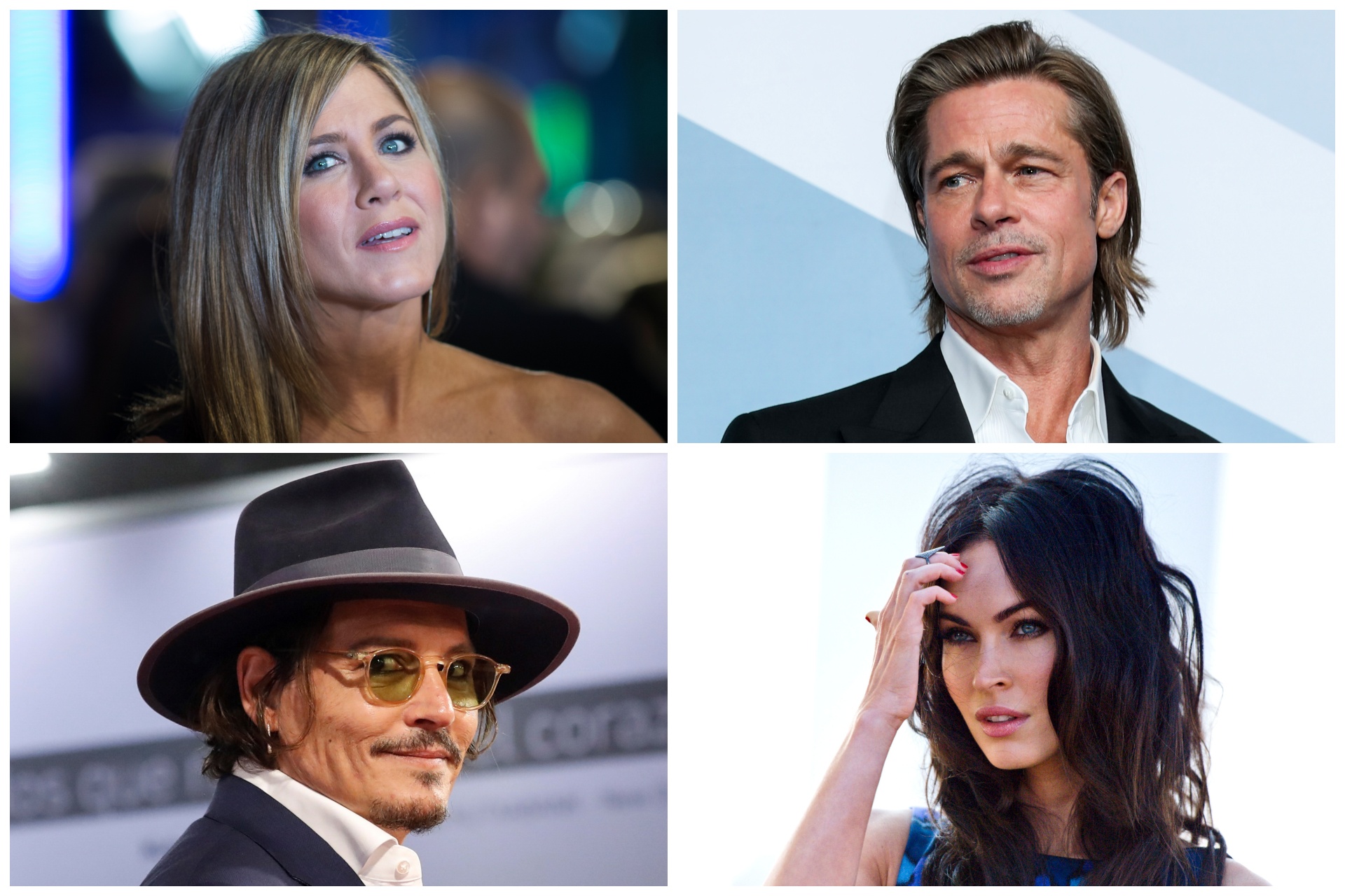 Dženifer Aniston, Bred Pit, Megan Foks, Džoni Dep kombo