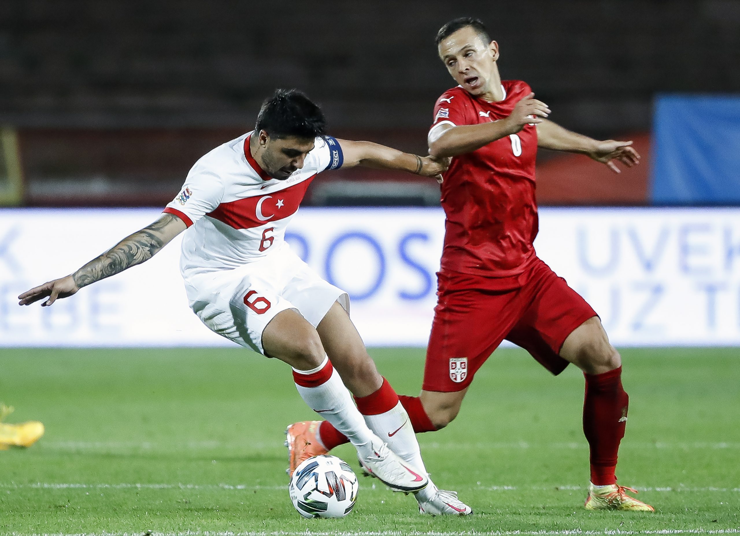 Fudbal Fudbalski Savez Srbije-UEFA Nations League-Group stage - League B - Group 3-Srbija v Turska
Nemanja Maksimovic (R) and Ozan Tufan
Beograd, 06.09.2020.
foto: Srdjan Stevanovic/Starsportphoto ©