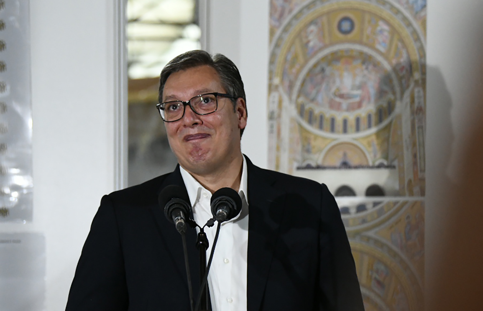 Aleksandar Vucic grimasa