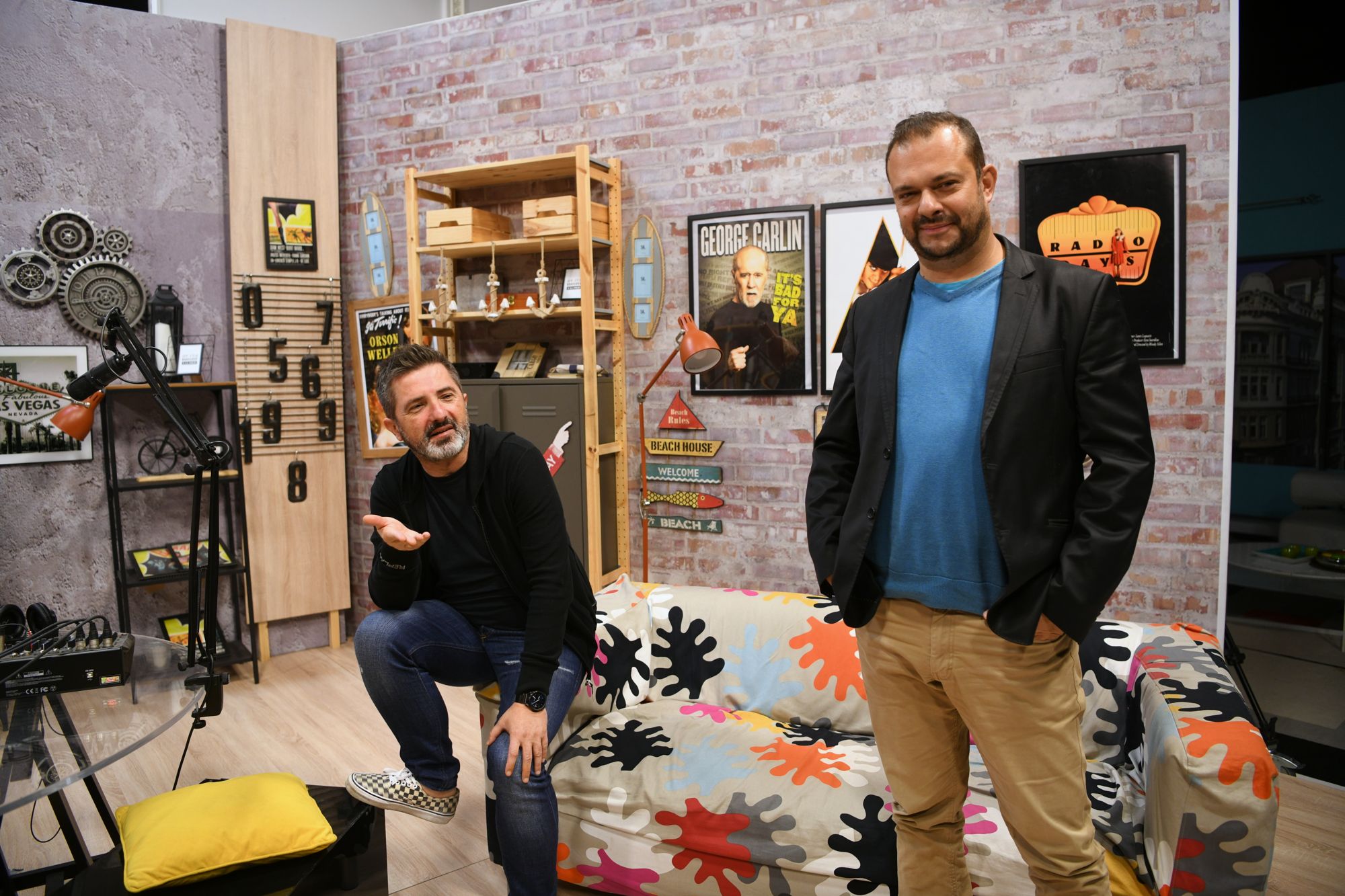 Beograd 27.05.2020. Darko Mitrović, Marko Stepanović, voditelj. Emisija Mentalno razgibavanja Foto: Filip Krainčanić/Nova.rs