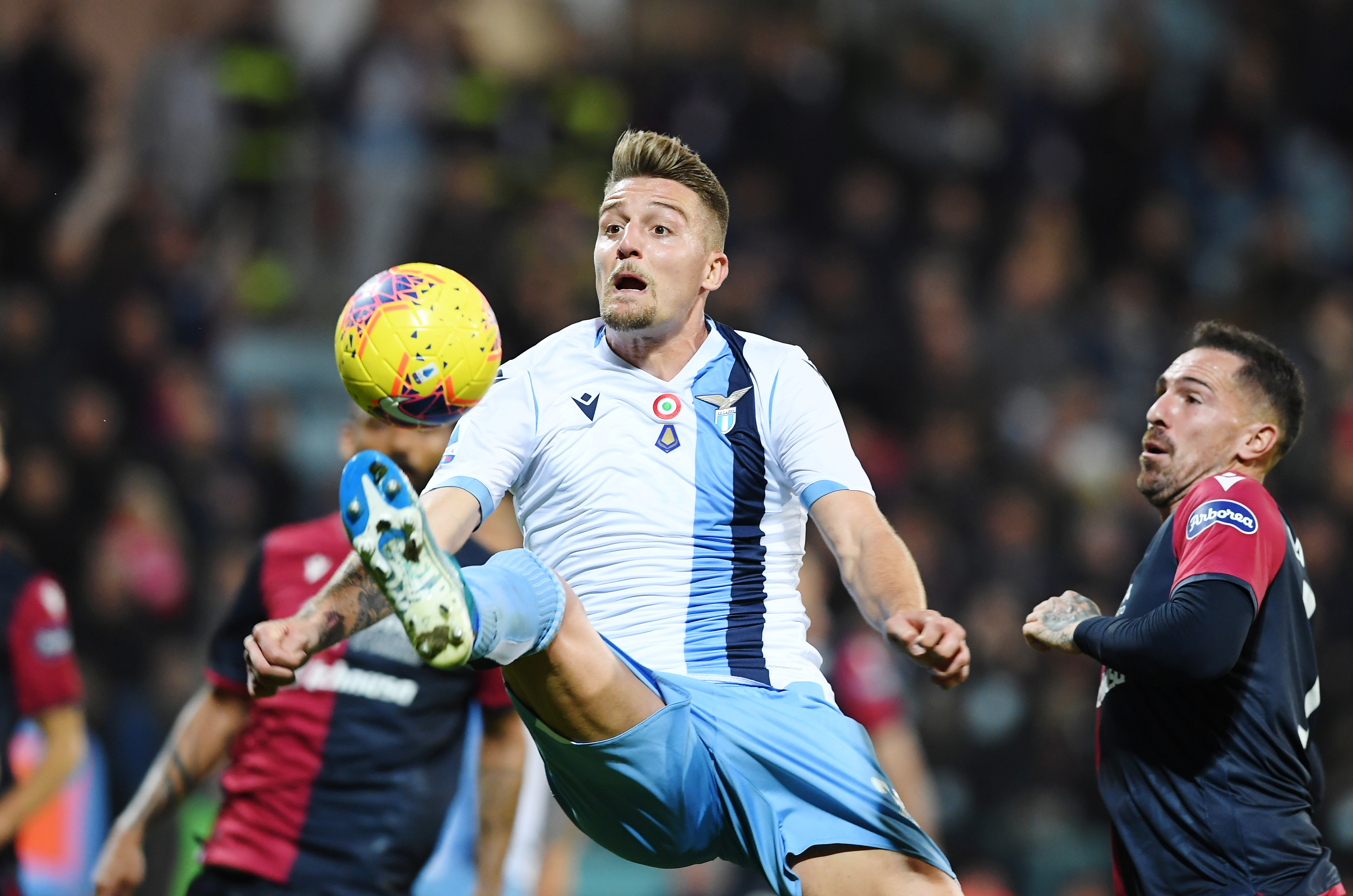 Soccer Football - Serie A - Cagliari v Lazio - Sardegna Arena, Cagliari, Italy - December 16, 2019   Lazio's Sergej Milinkovic-Savic in action                REUTERS/Alberto Lingria - RC2LWD9XESKL