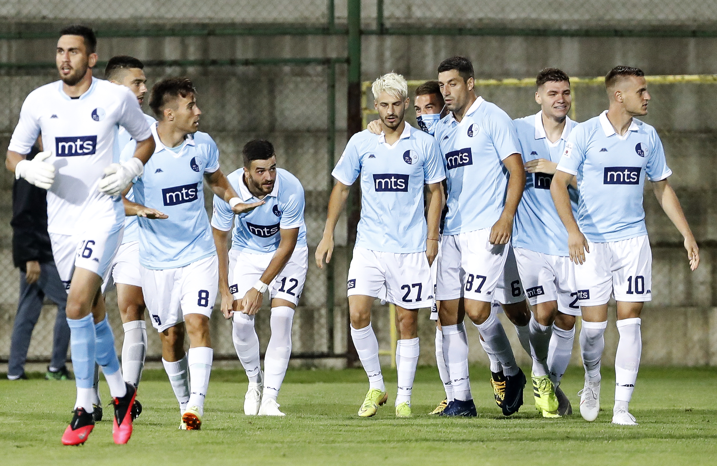 Fudbal Super League Season 2020-2021
FK Rad v FK Vozdovac
from left goalkeeper Dusan Markovic Uros Damnjanovic Djordje Basanovic Dusan Zivkovic Aleksandar Trninic Sasa Jovanovic
Beograd, 15.08.2020.
foto: Srdjan Stevanovic/Starsportphoto ©