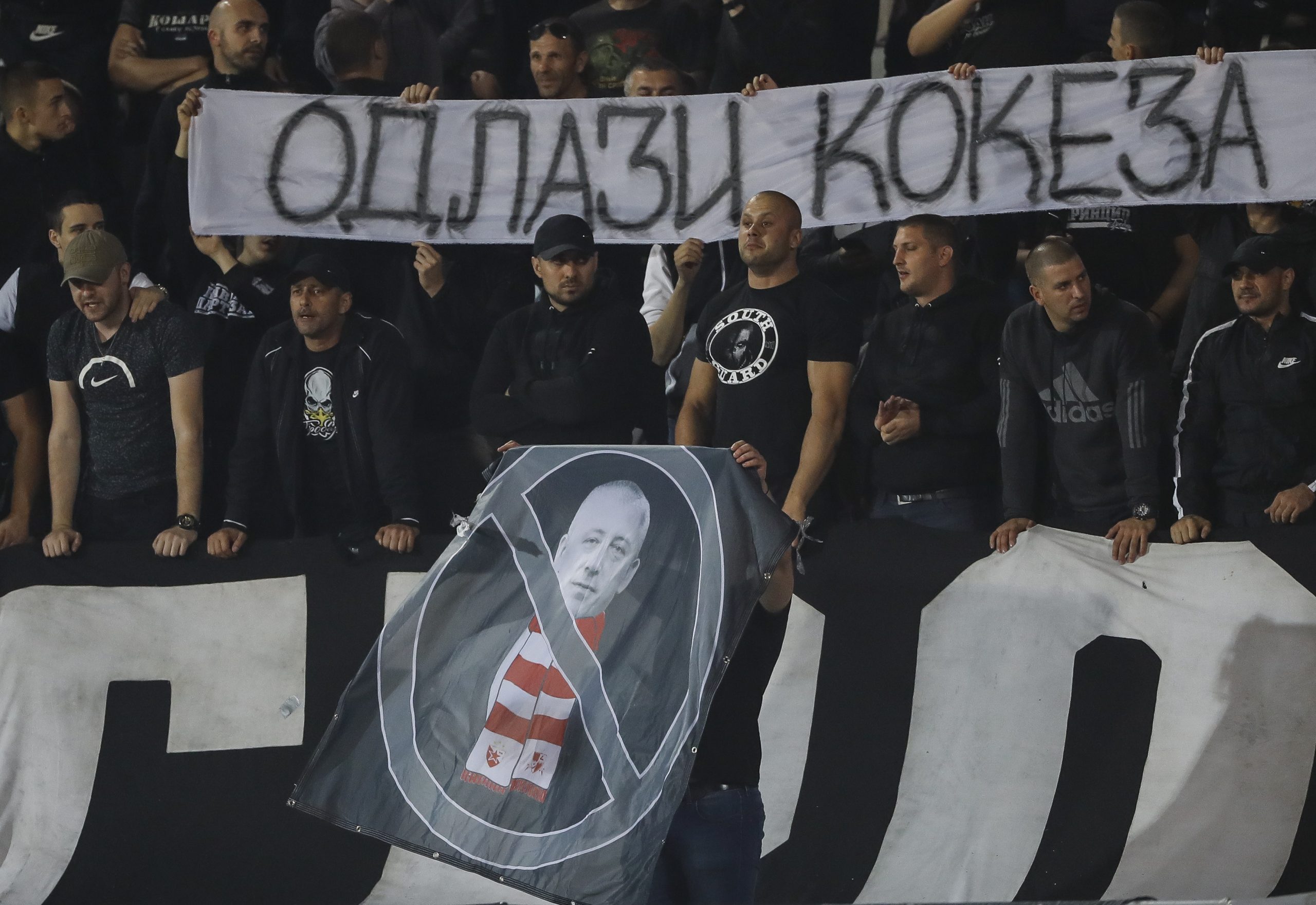 Fudbal Super League Season 2019-2020
Partizan v Spartak Subotica
Grobari navijaci zastave flags fans supporters Transparent Slavisa Kokeza
Beograd, 26.10.2019.
foto: Srdjan Stevanovic/Starsportphoto ©