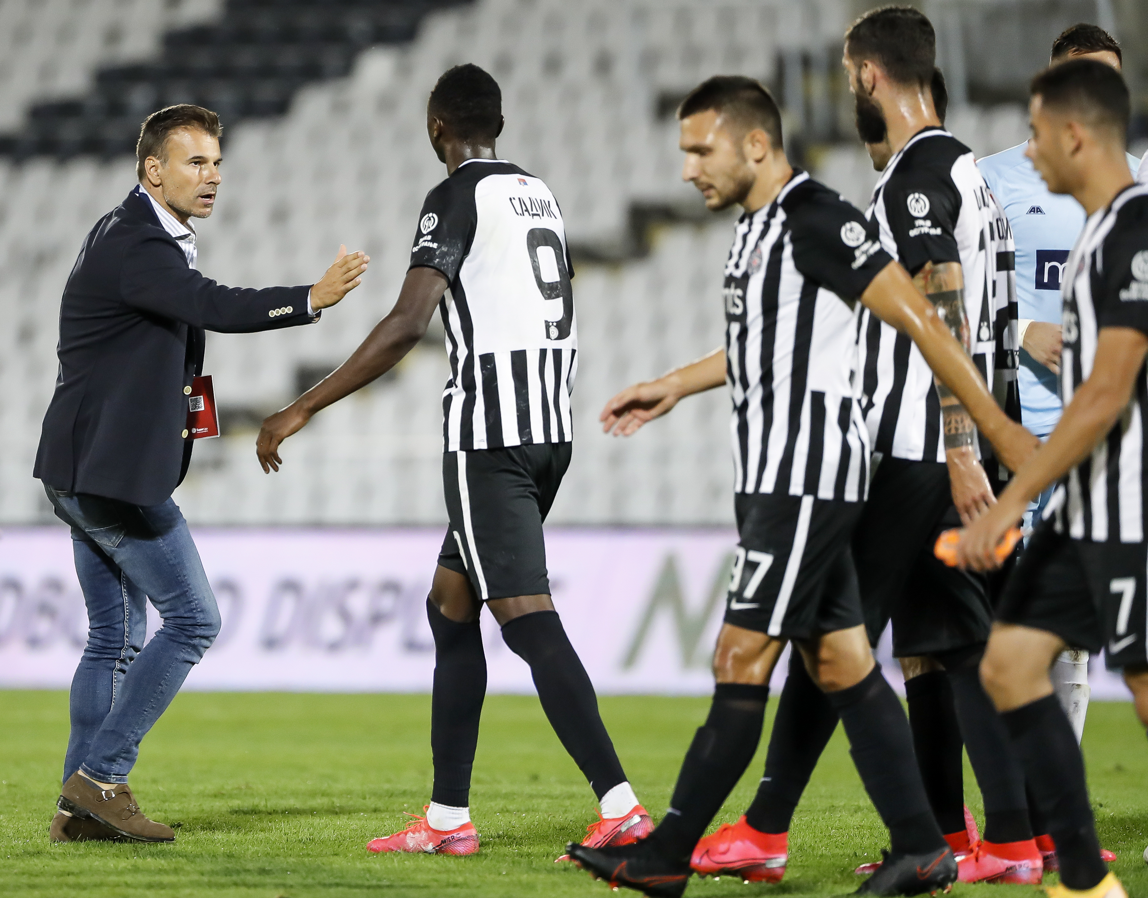 Fudbal Super League Season 2020-2021
Partizan v Rad
head coach Aleksandar Stanojevic Umar Sadiq Aleksandar Lutovac
Beograd, 12.09.2020.
foto: Srdjan Stevanovic/Starsportphoto ©