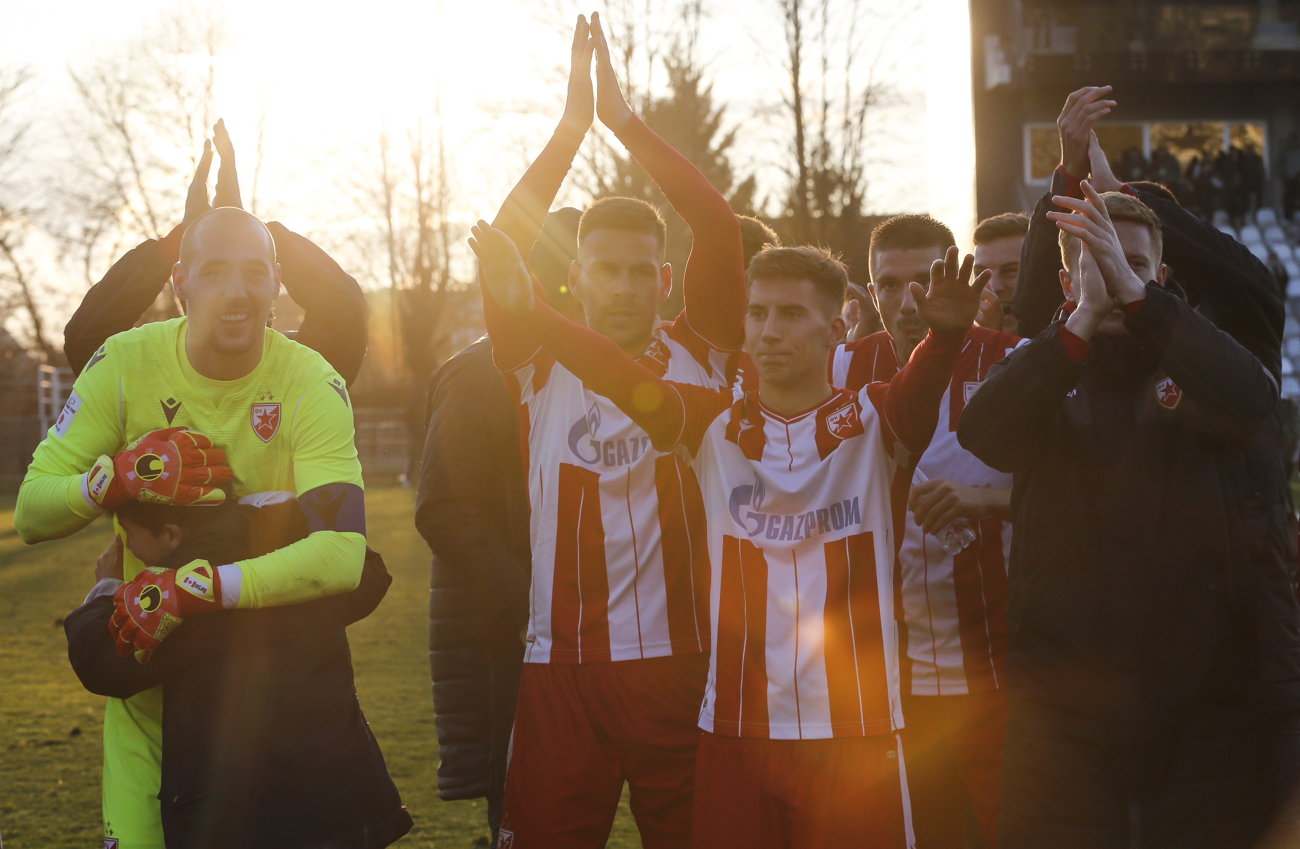 Fudbal Super League Season 2019-2020
Cukaricki v Crvena Zvezda 
from left goalkeeper Milan Borjan Marko Gobeljic Veljko Nikolic Dusan Jovancic
Beograd, 15.02.2020.
foto: Srdjan Stevanovic/Starsportphoto ©
