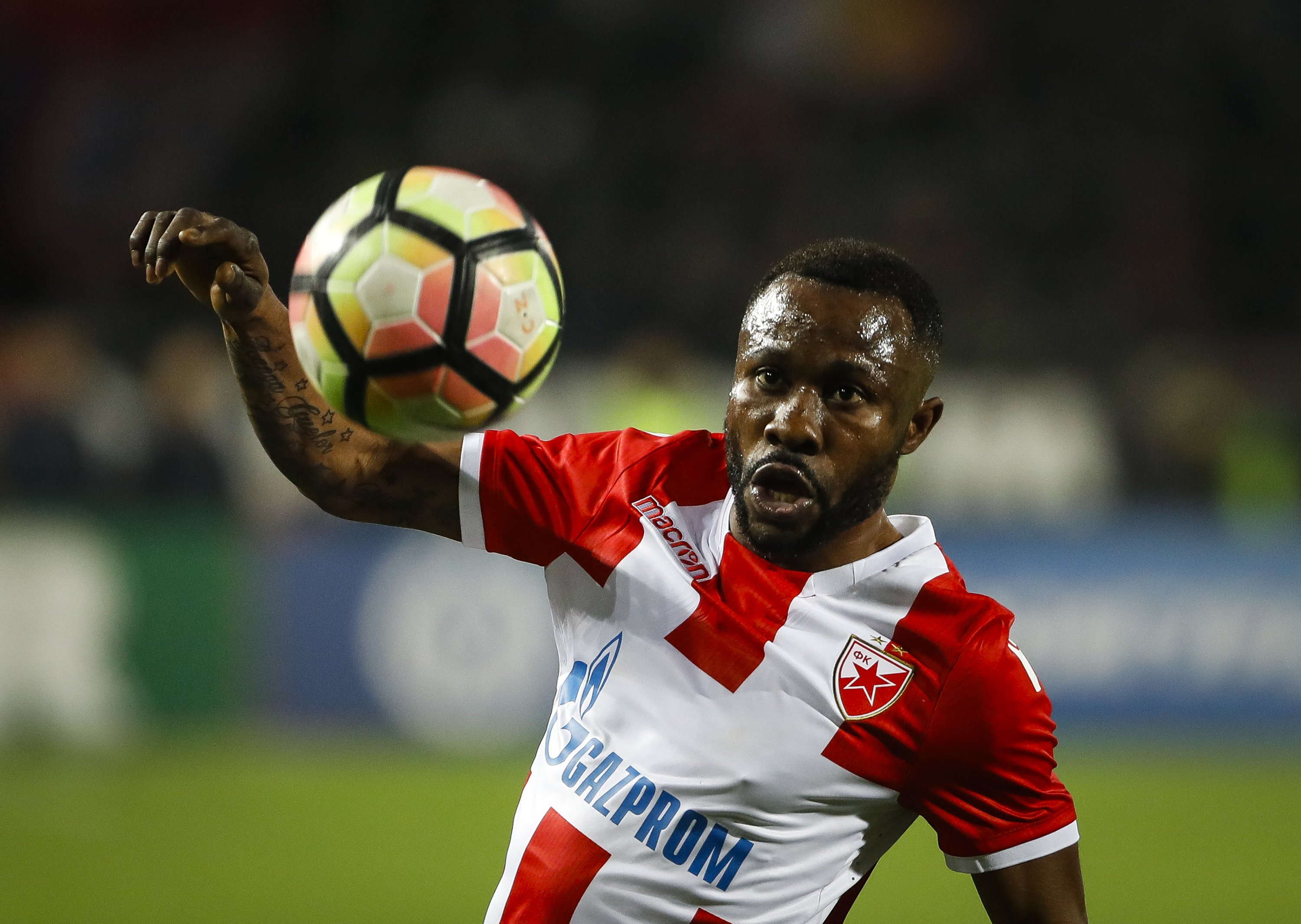 Fudbal Super League Season 2017-2018
Crvena Zvezda v Spartak
Guelor Kanga
Beograd, 25.10.2017.
foto: Srdjan Stevanovic/Starsportphoto ©