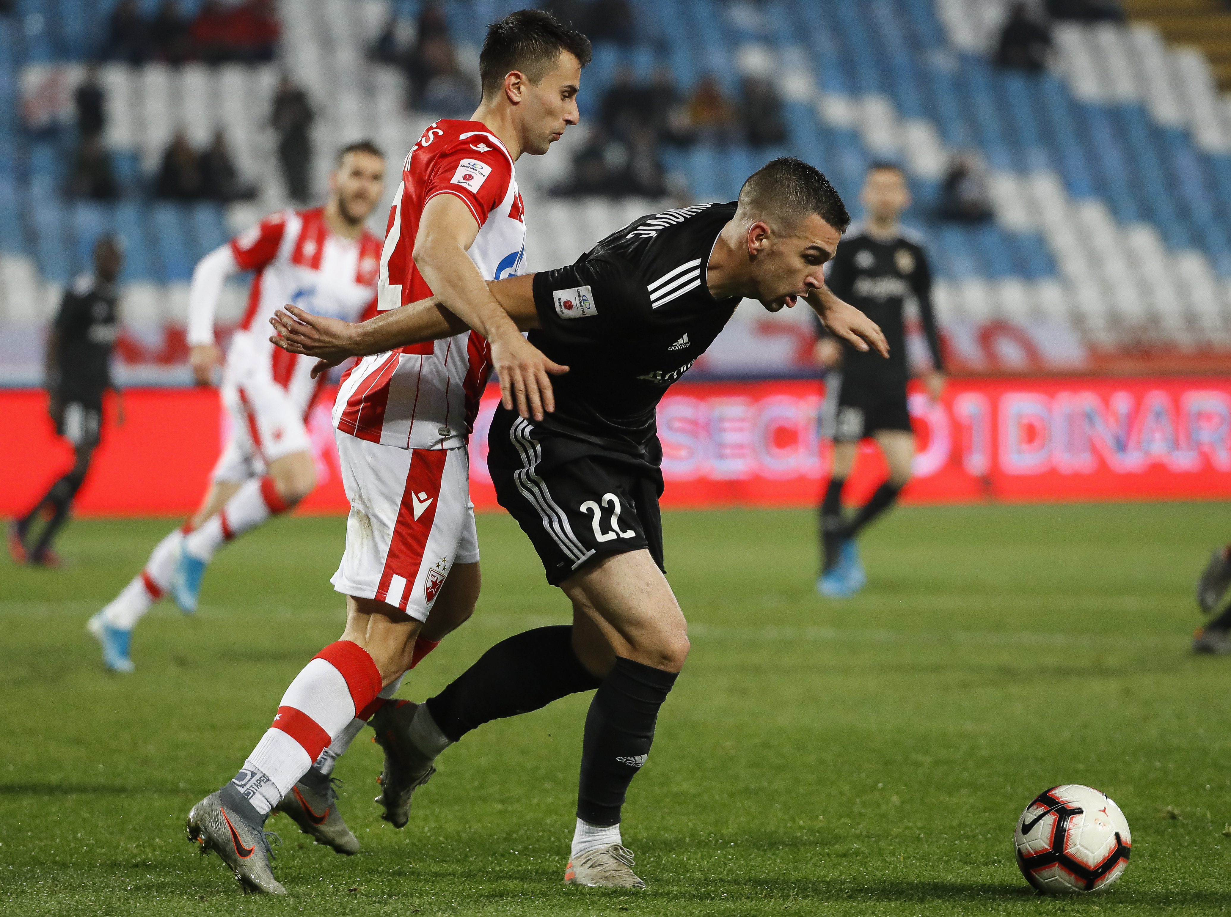 Fudbal Super League Season 2019-2020
Crvena Zvezda v Cukaricki
Luka Stojanovic (R) and Milan Gajic
Beograd, 15.12.2019.
Foto: Srdjan Stevanovic/Starsportphoto ©